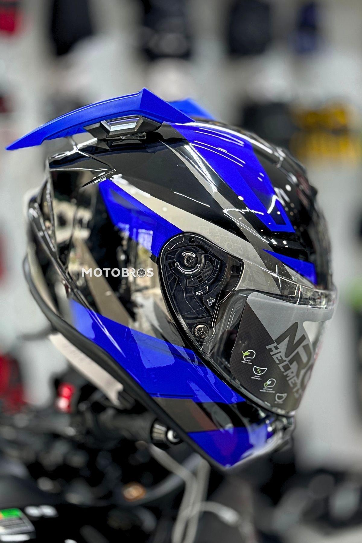 Kask Spoiler Aerodinamik Spoiler Universal Mavi 2 Adet