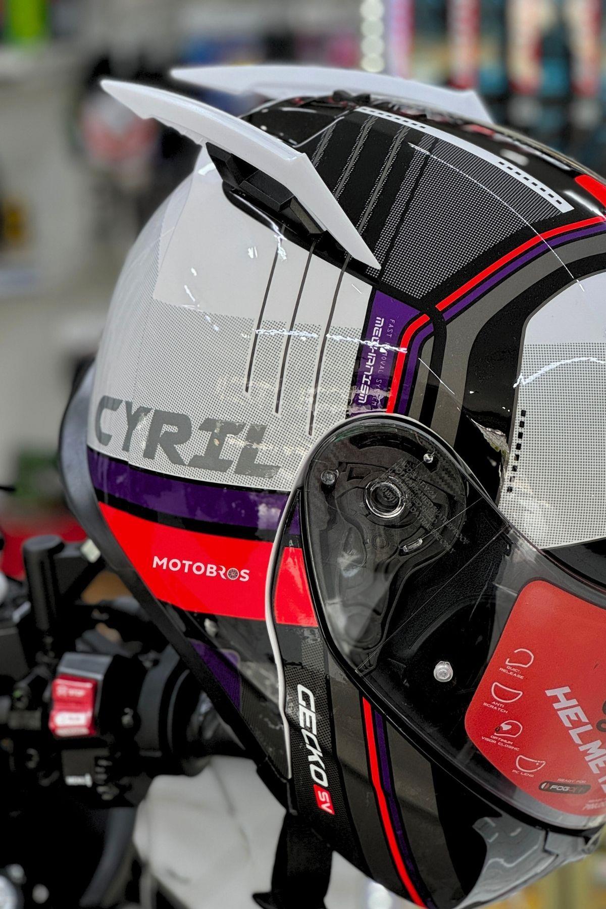 Kask Spoiler Aerodinamik Spoiler Universal Beyaz 2 Adet