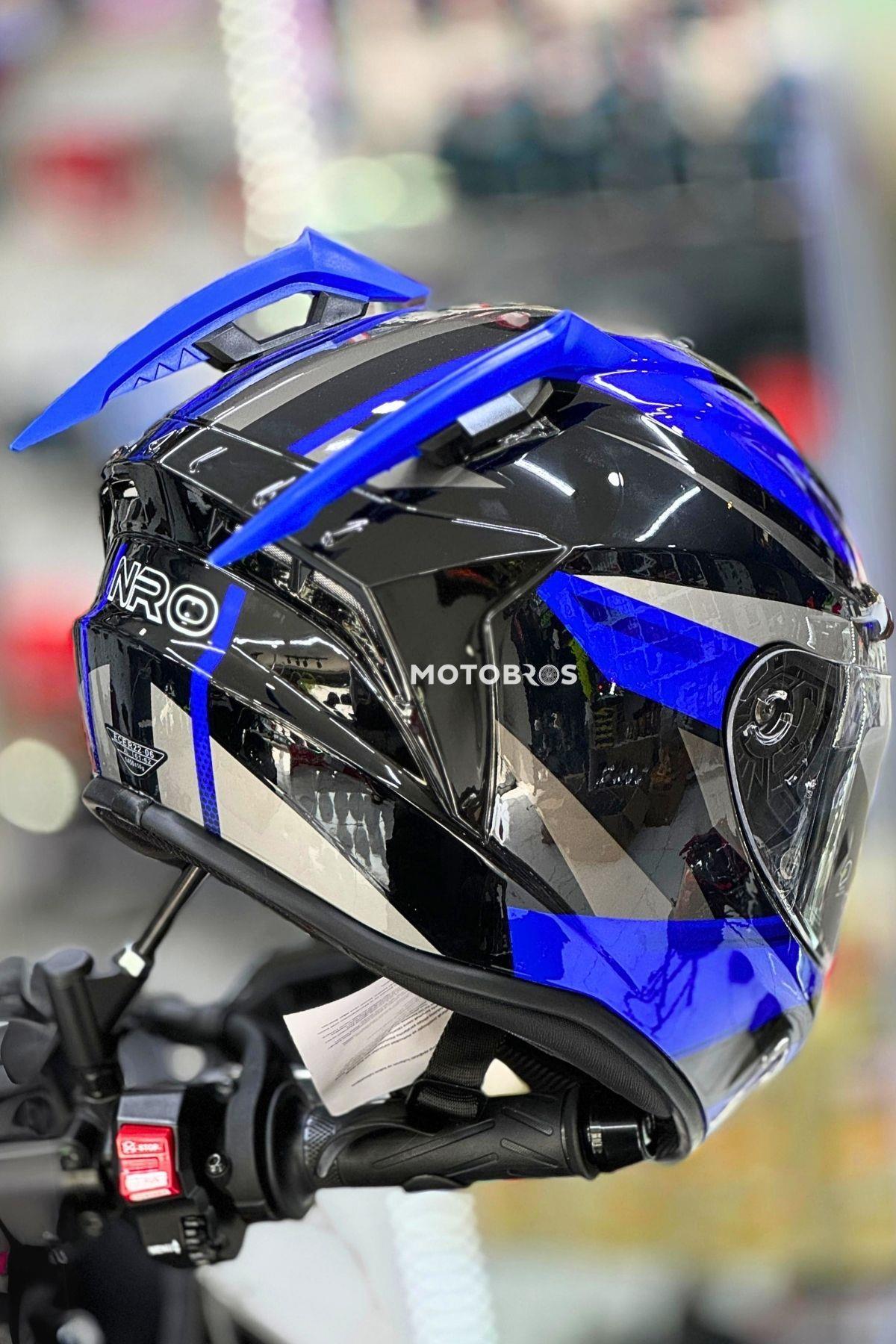Kask Spoiler Aerodinamik Spoiler Universal Mavi 2 Adet