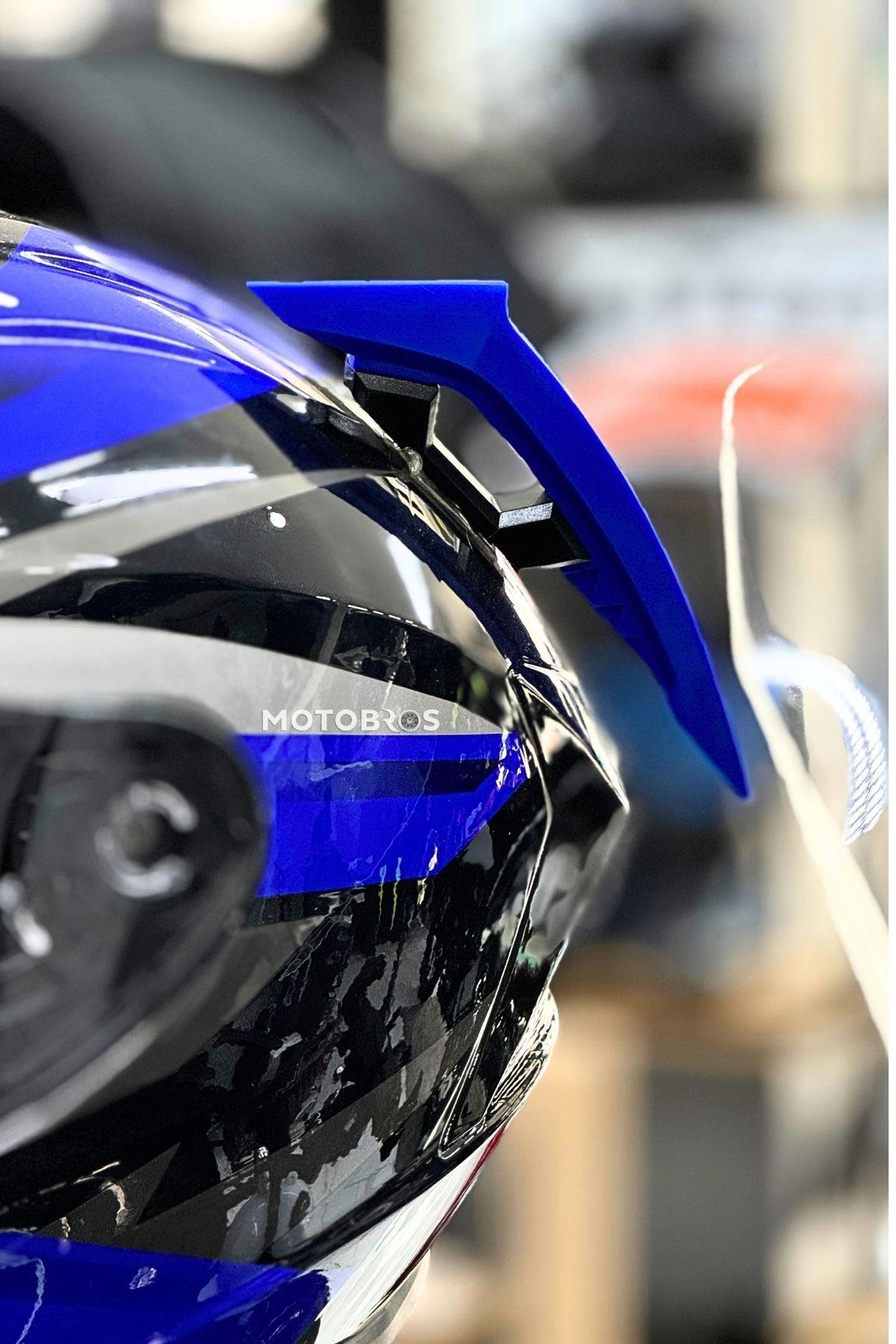 Kask Spoiler Aerodinamik Spoiler Universal Mavi 2 Adet