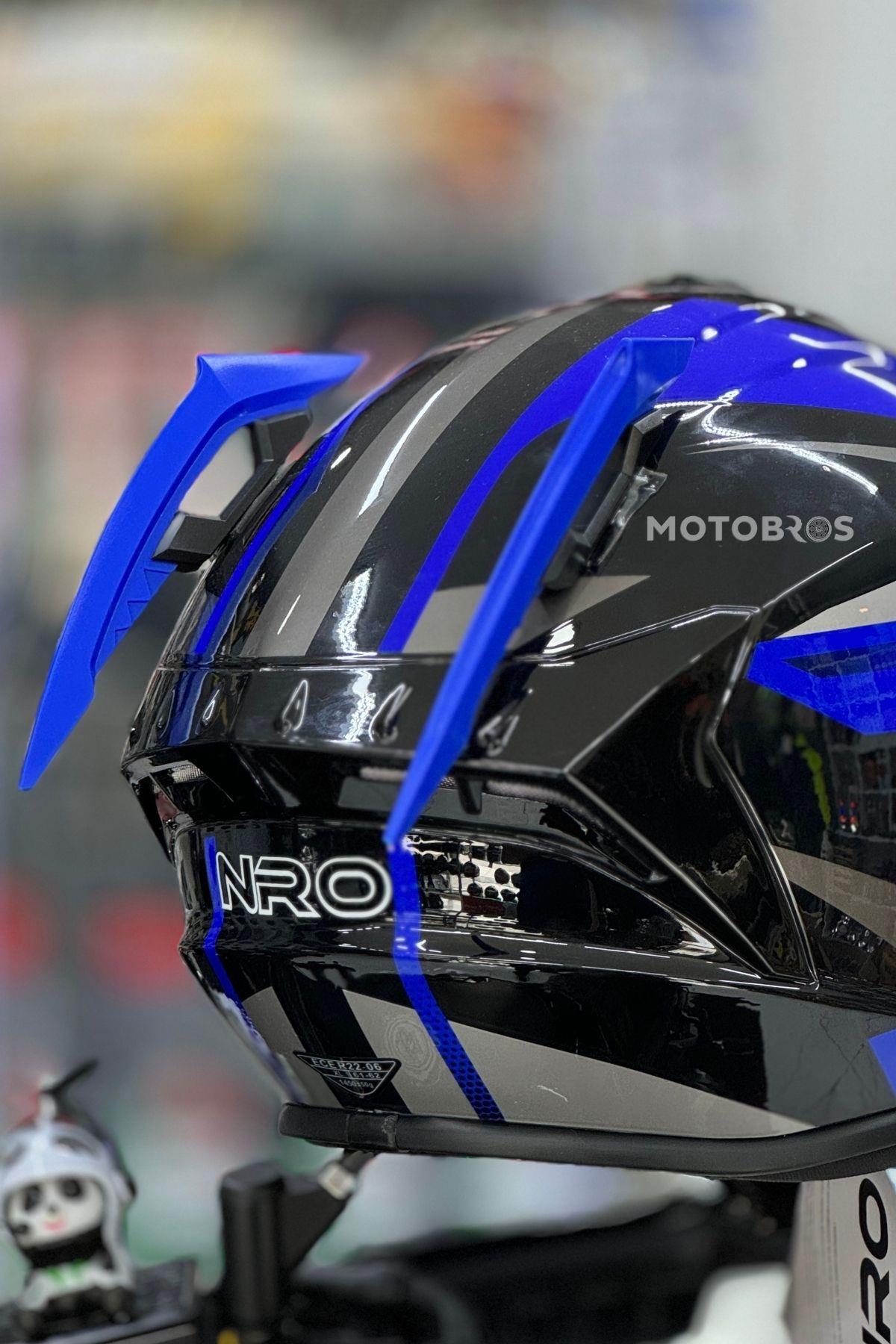 Kask Spoiler Aerodinamik Spoiler Universal Mavi 2 Adet