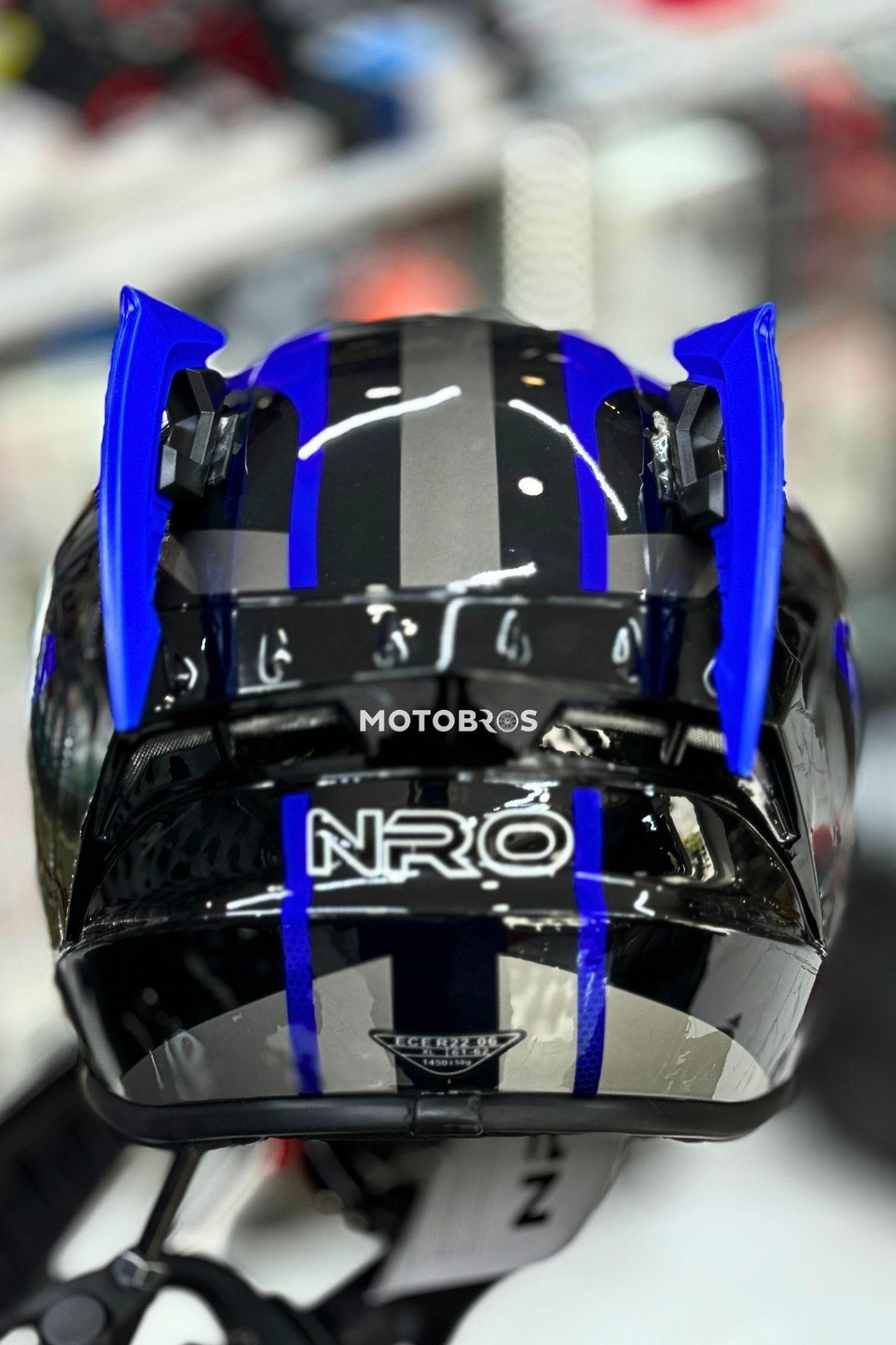 Kask Spoiler Aerodinamik Spoiler Universal Mavi 2 Adet