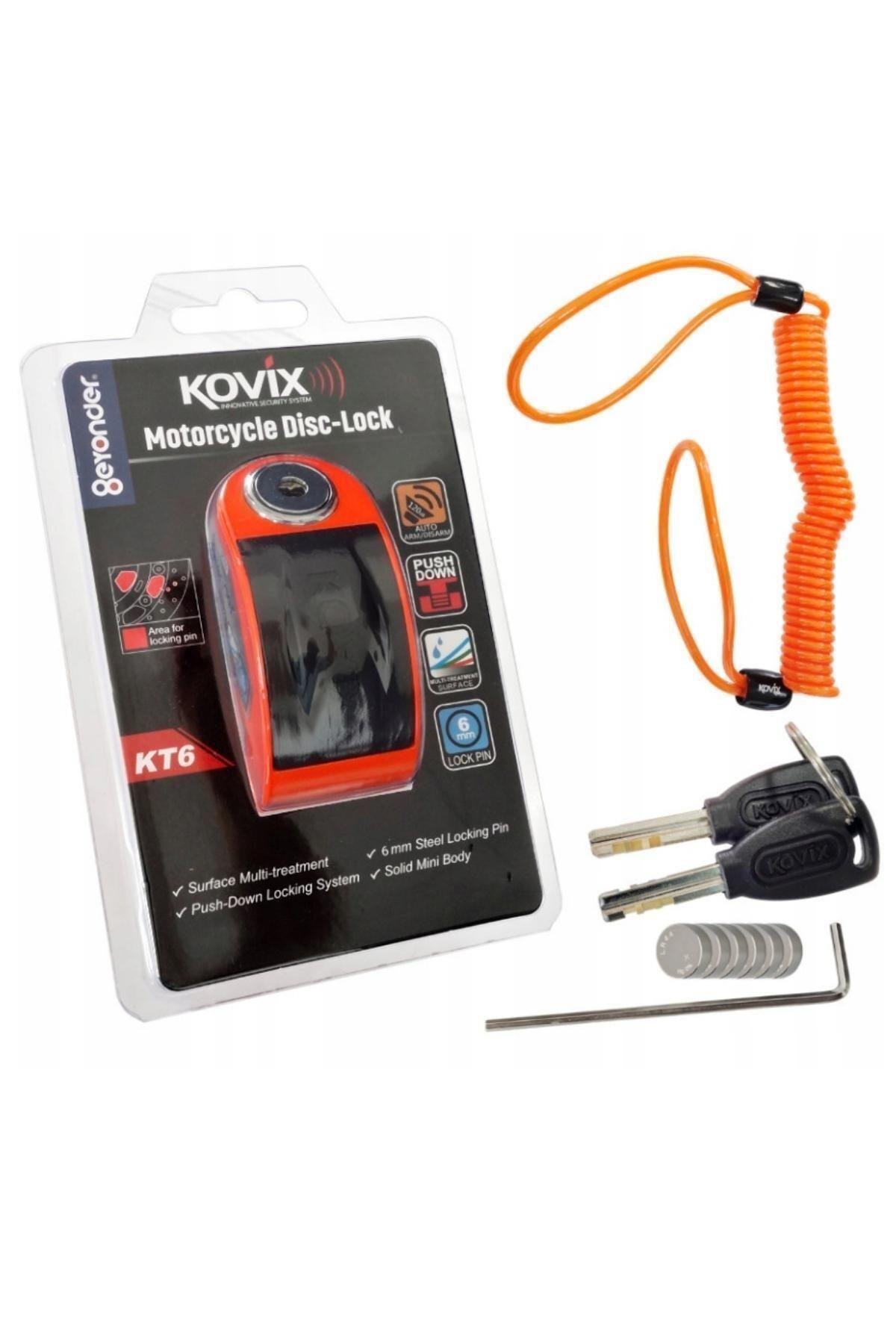 KOVIX Kd6-bm Alarmlı Disk Kilit Turuncu