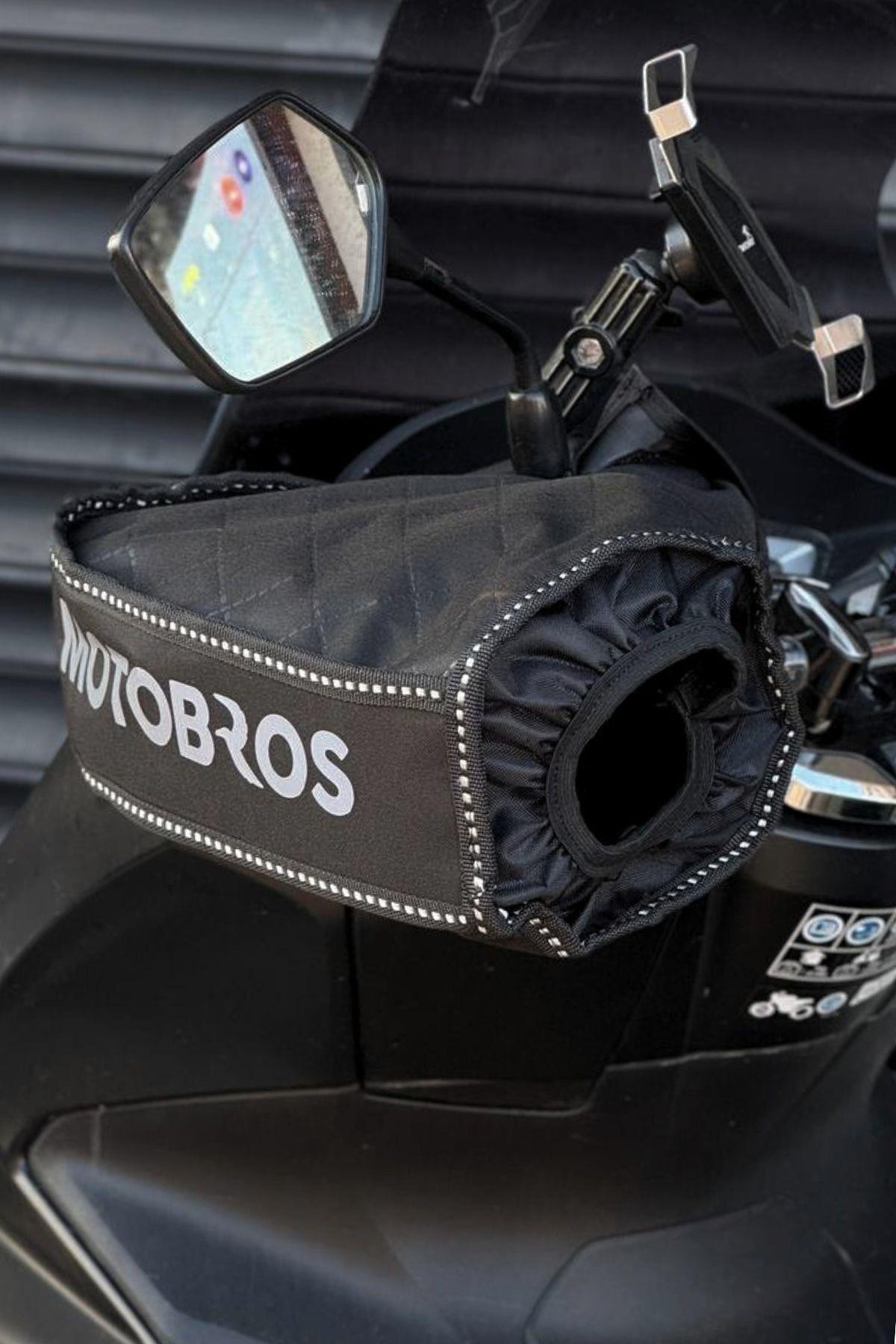 Kuba Chia Motosiklet El Koruma Kılıfı Reflektörlü ve İçi Yünlü Su Geçirmez Elcik