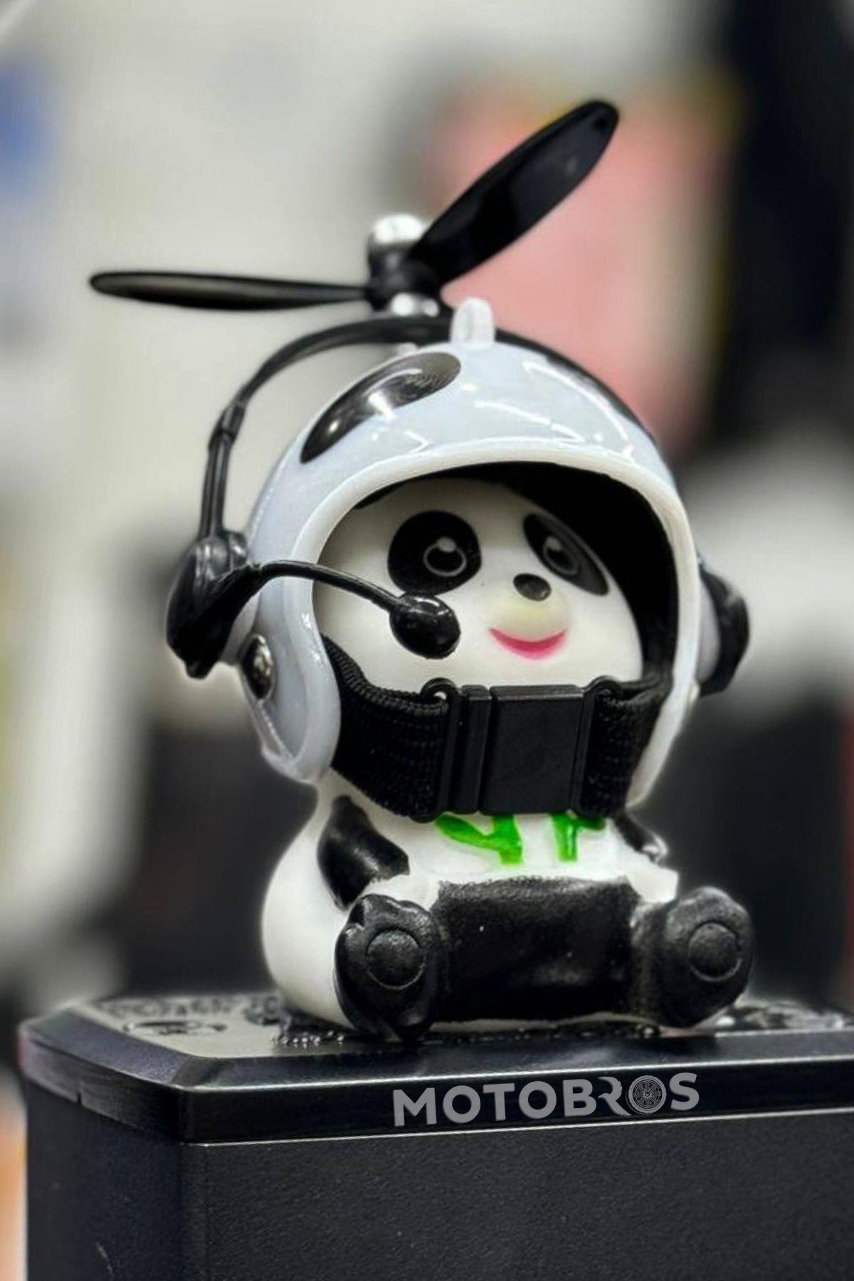 Motosiklet Bisiklet Aksesuar Gidona Takılan Ve Yapışabilen Panda Süs