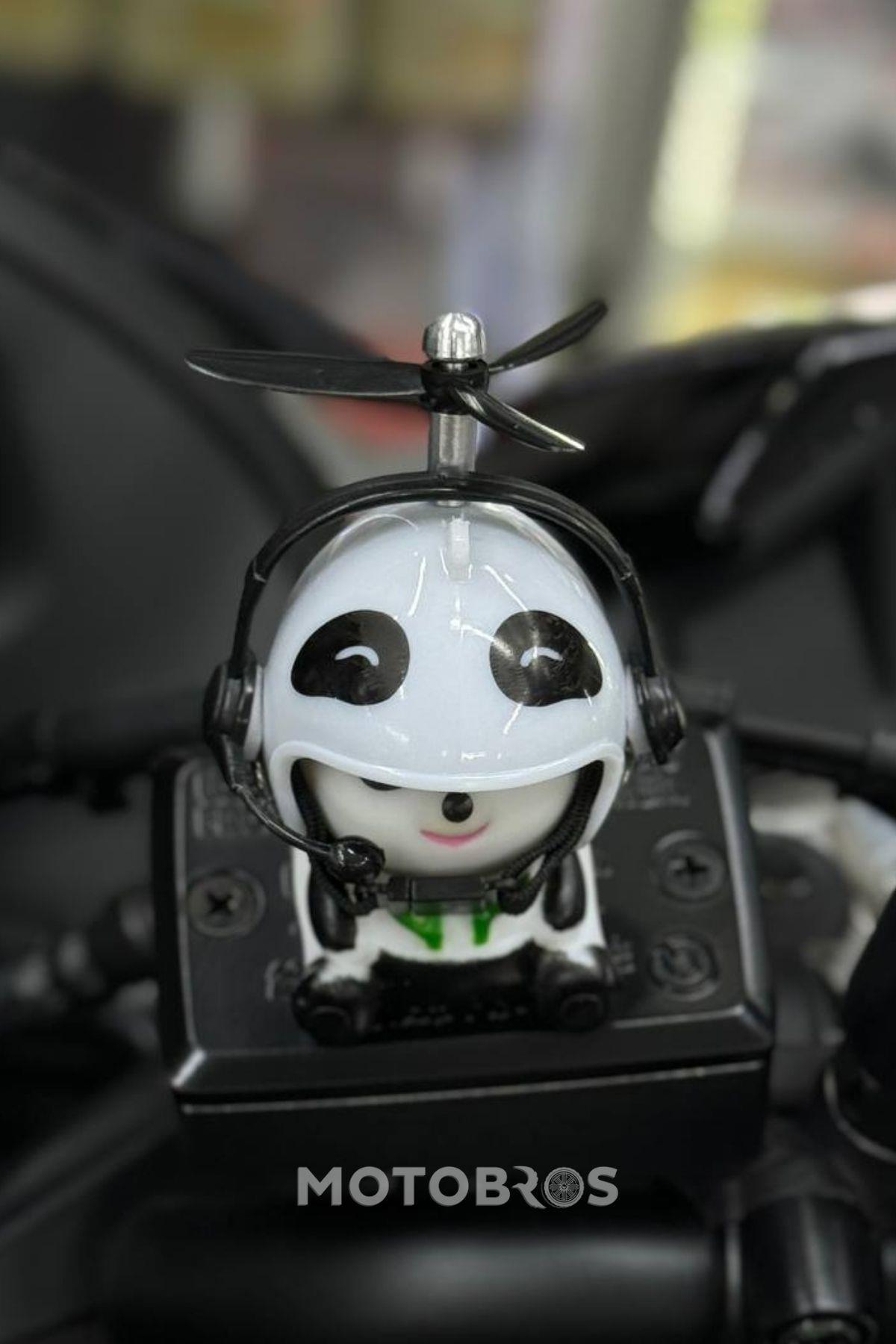 Motosiklet Bisiklet Aksesuar Gidona Takılan Ve Yapışabilen Panda Süs
