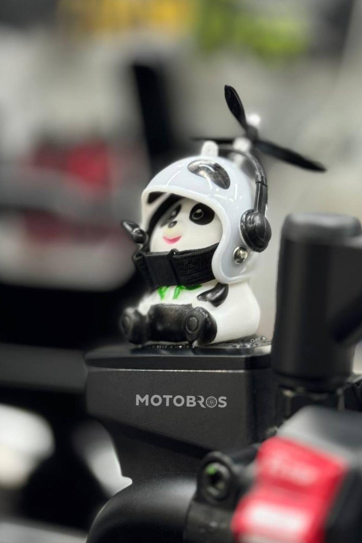 Motosiklet Bisiklet Aksesuar Gidona Takılan Ve Yapışabilen Panda Süs