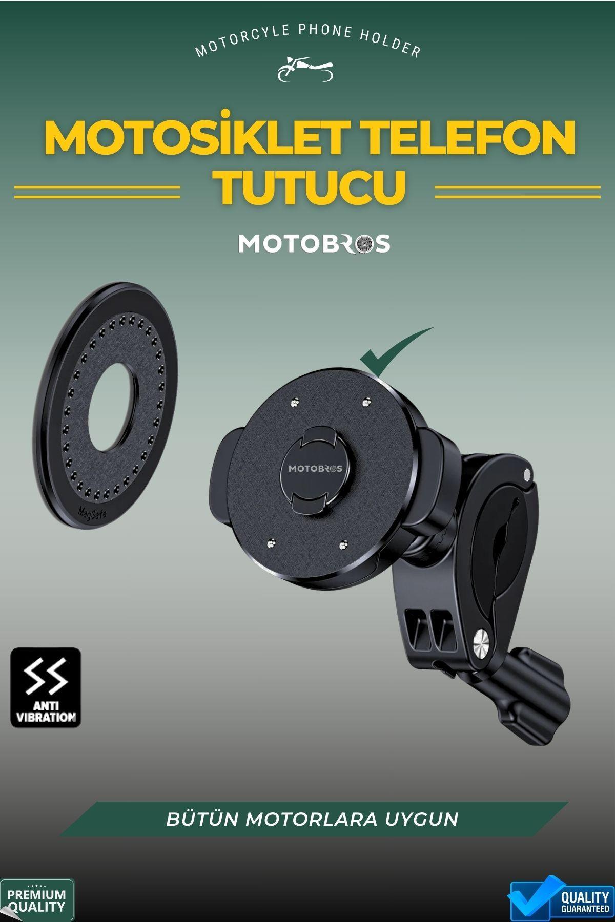 Motosiklet Bisiklet Scooter Telefon Tutucu Vantuzlu Titreşim Önleyici (Gidon ve Ayna)