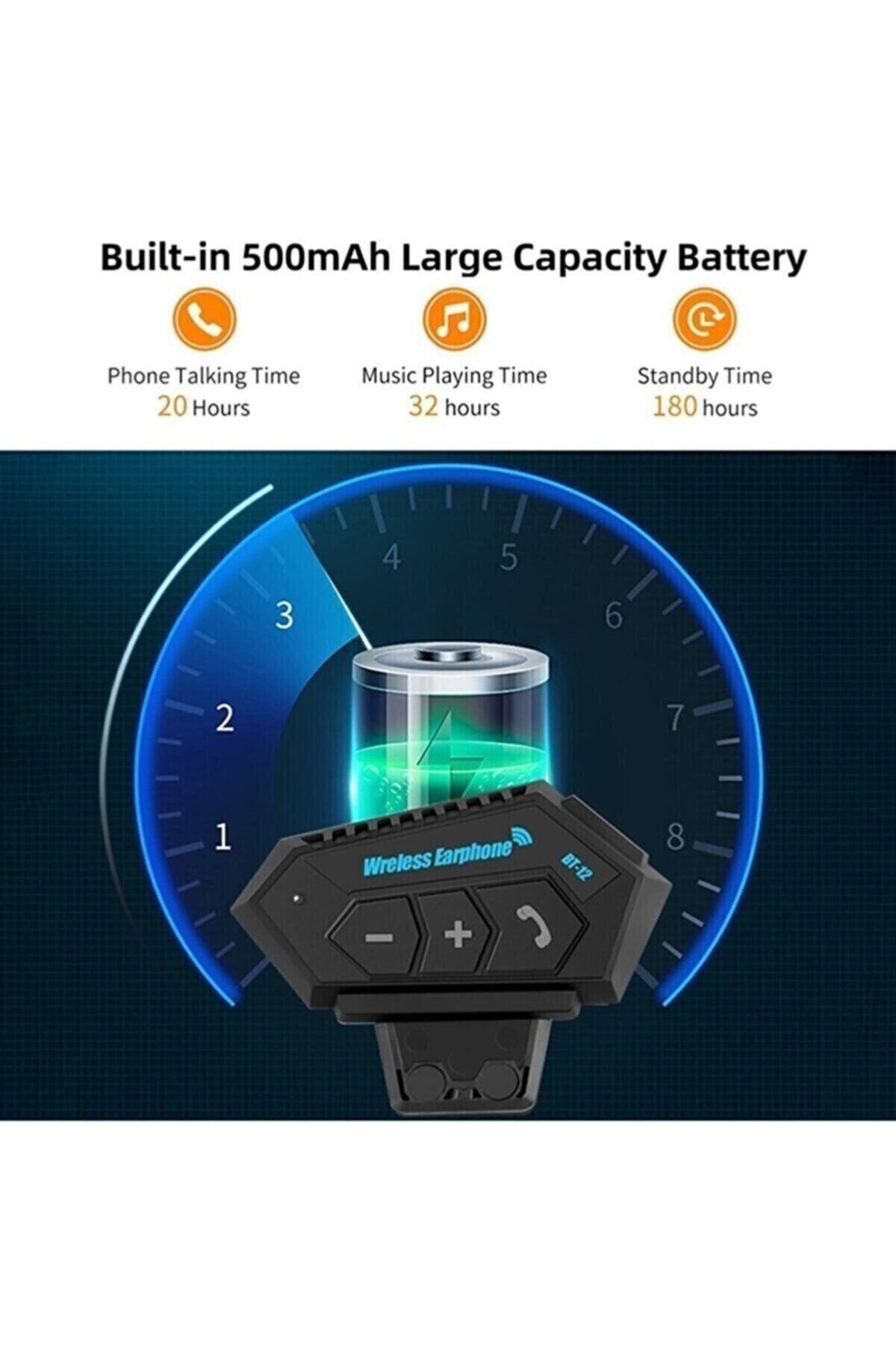 Motosiklet Bluetooth V4.2 Intercom Interkom Dinleme Ve Konuşma Özellikli Su Geçirmez