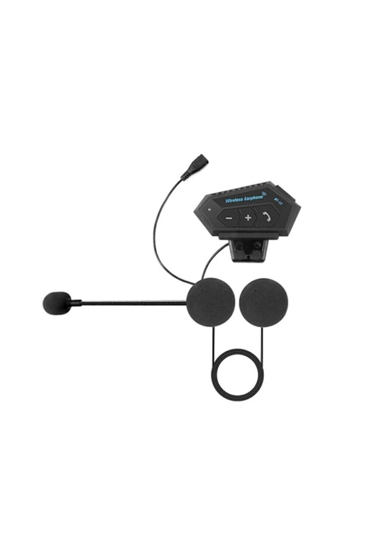 Motosiklet Bluetooth V4.2 Intercom Interkom Dinleme Ve Konuşma Özellikli Su Geçirmez