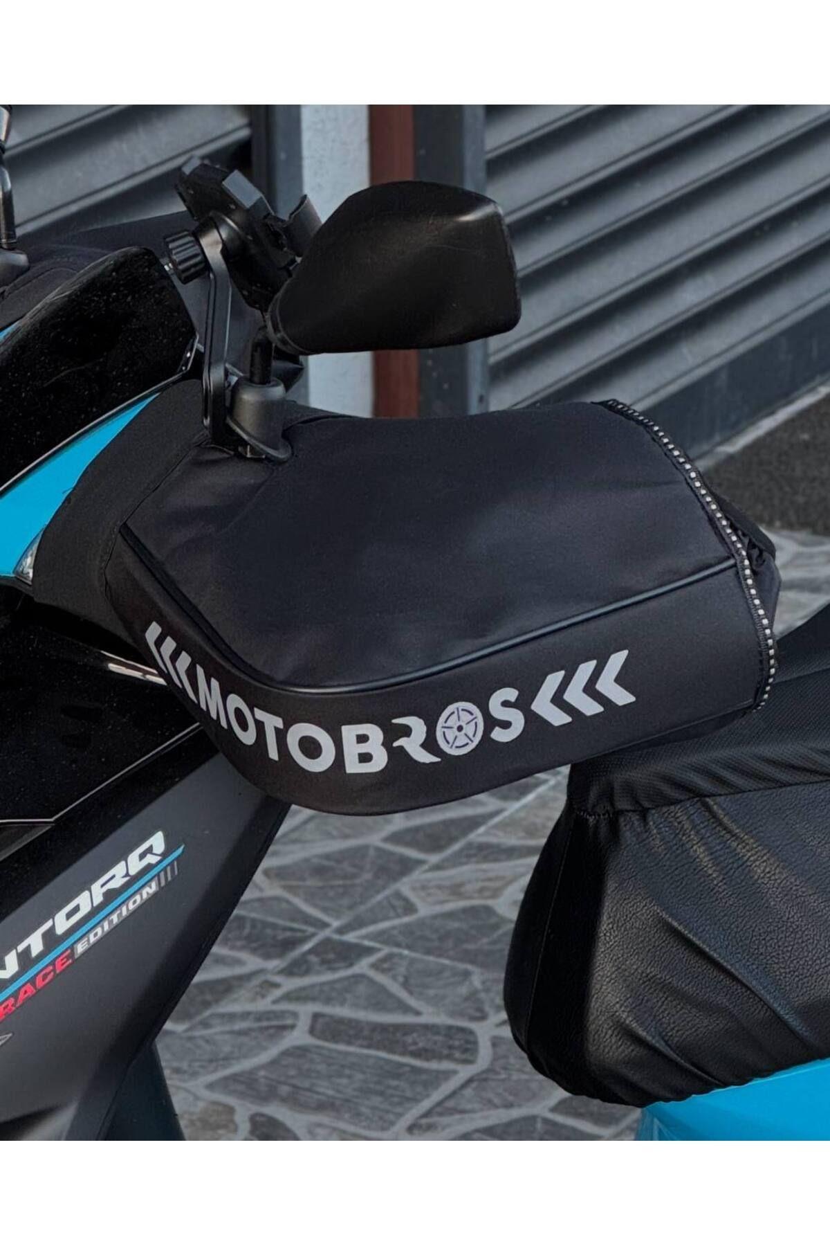 Motosiklet Elcik Rüzgarlık Motor Elcik Koruma Universal Scooter  (Kürklü ve Su Geçirmez)