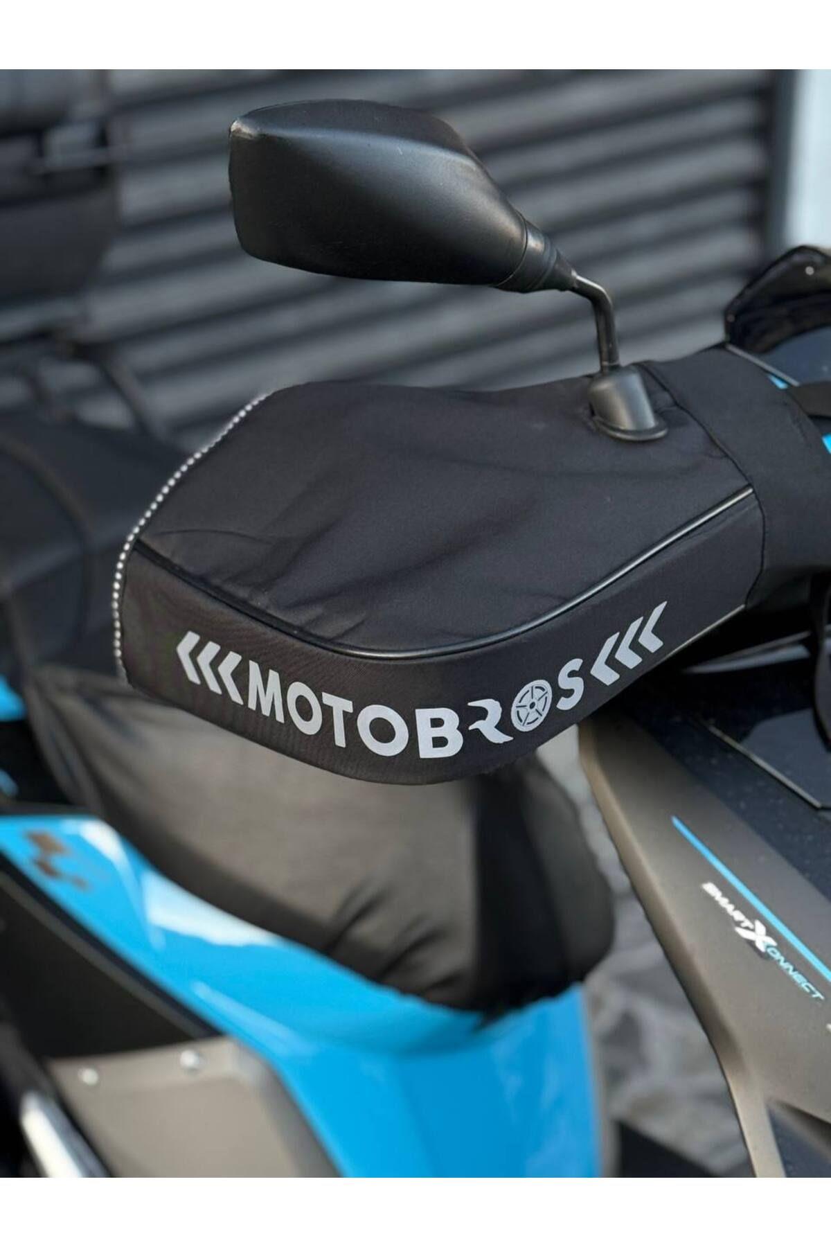 Motosiklet Elcik Rüzgarlık Motor Elcik Koruma Universal Scooter  (Kürklü ve Su Geçirmez)