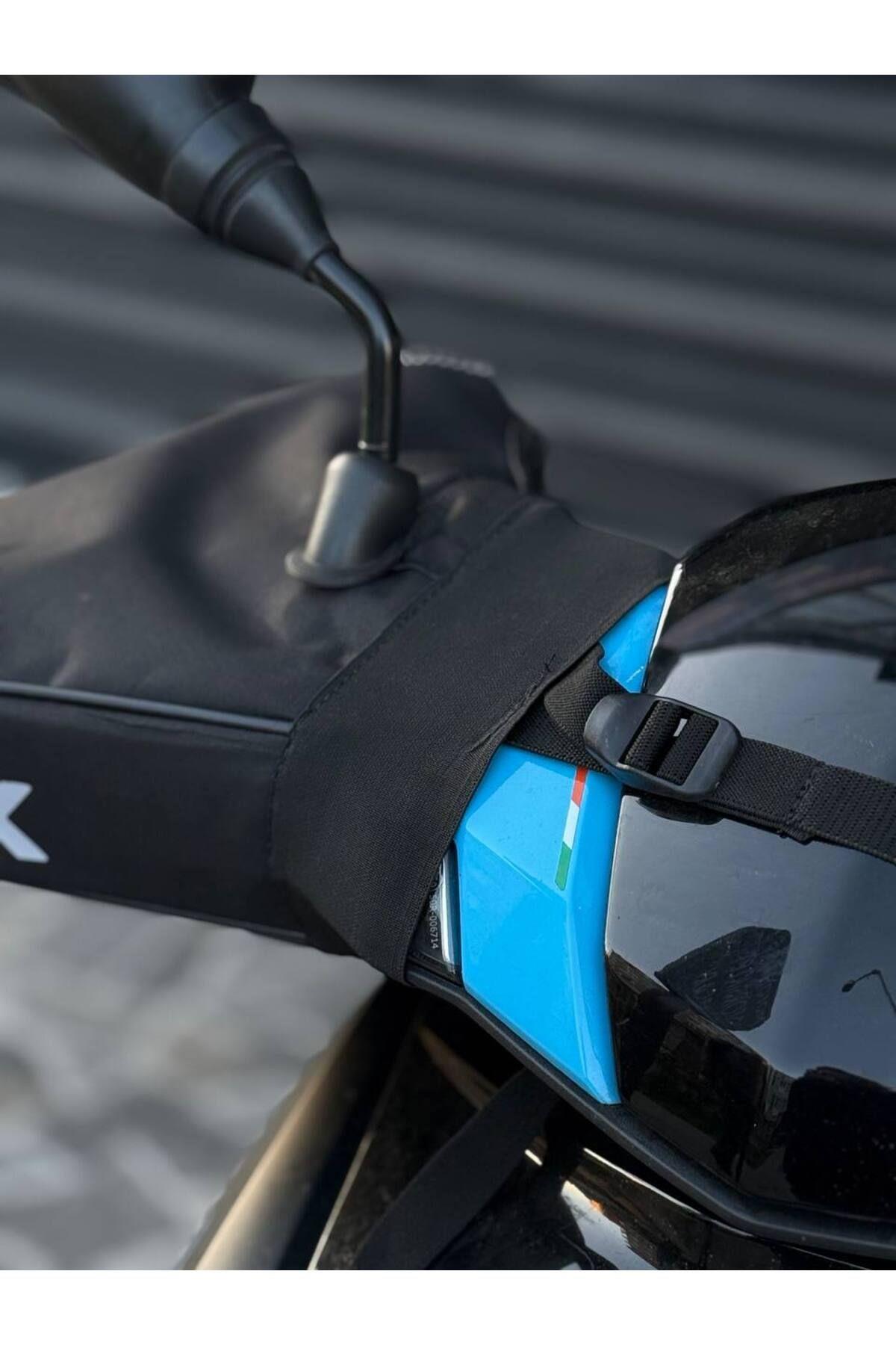 Motosiklet Elcik Rüzgarlık Motor Elcik Koruma Universal Scooter  (Kürklü ve Su Geçirmez)