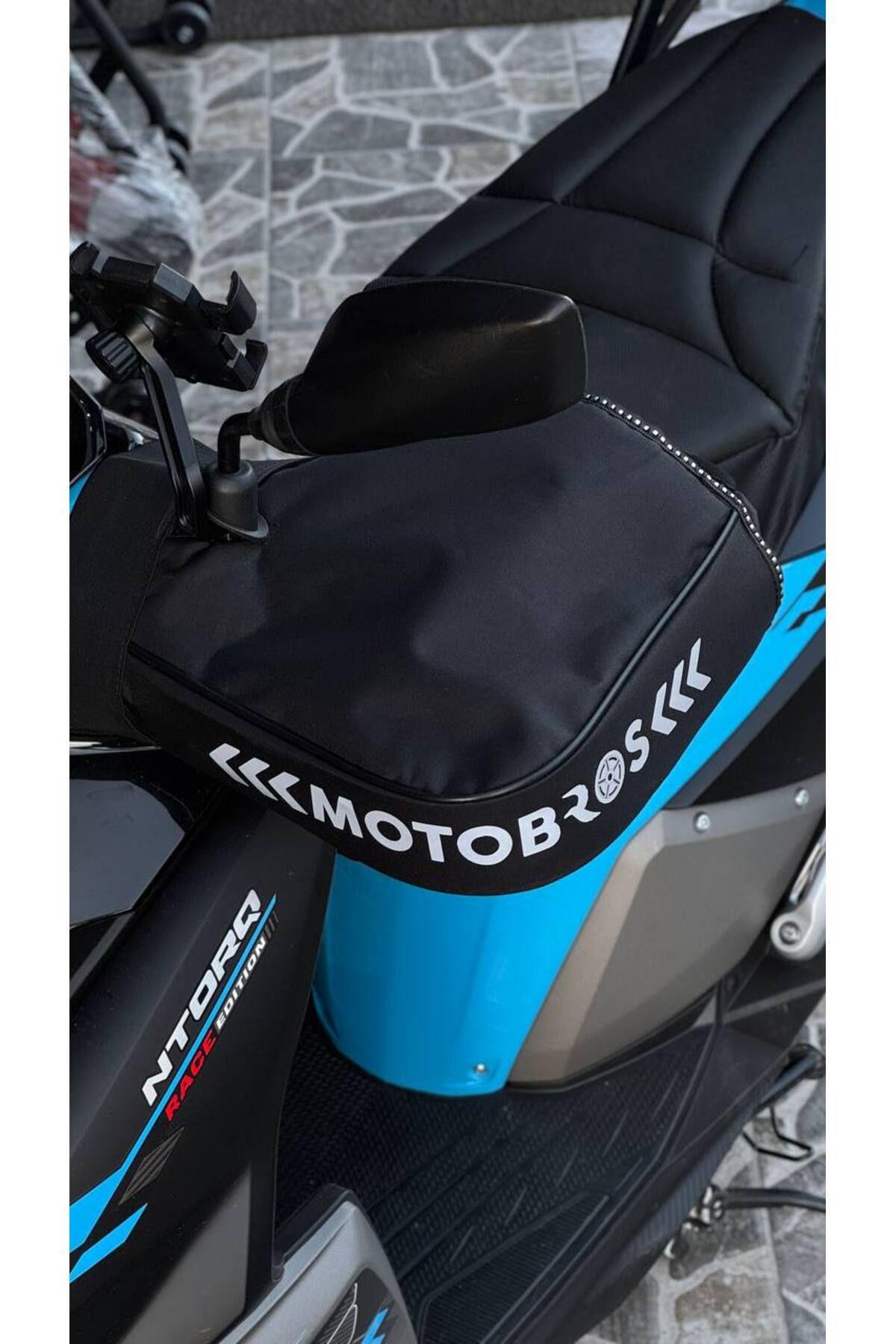 Motosiklet Elcik Rüzgarlık Motor Elcik Koruma Universal Scooter  (Kürklü ve Su Geçirmez)