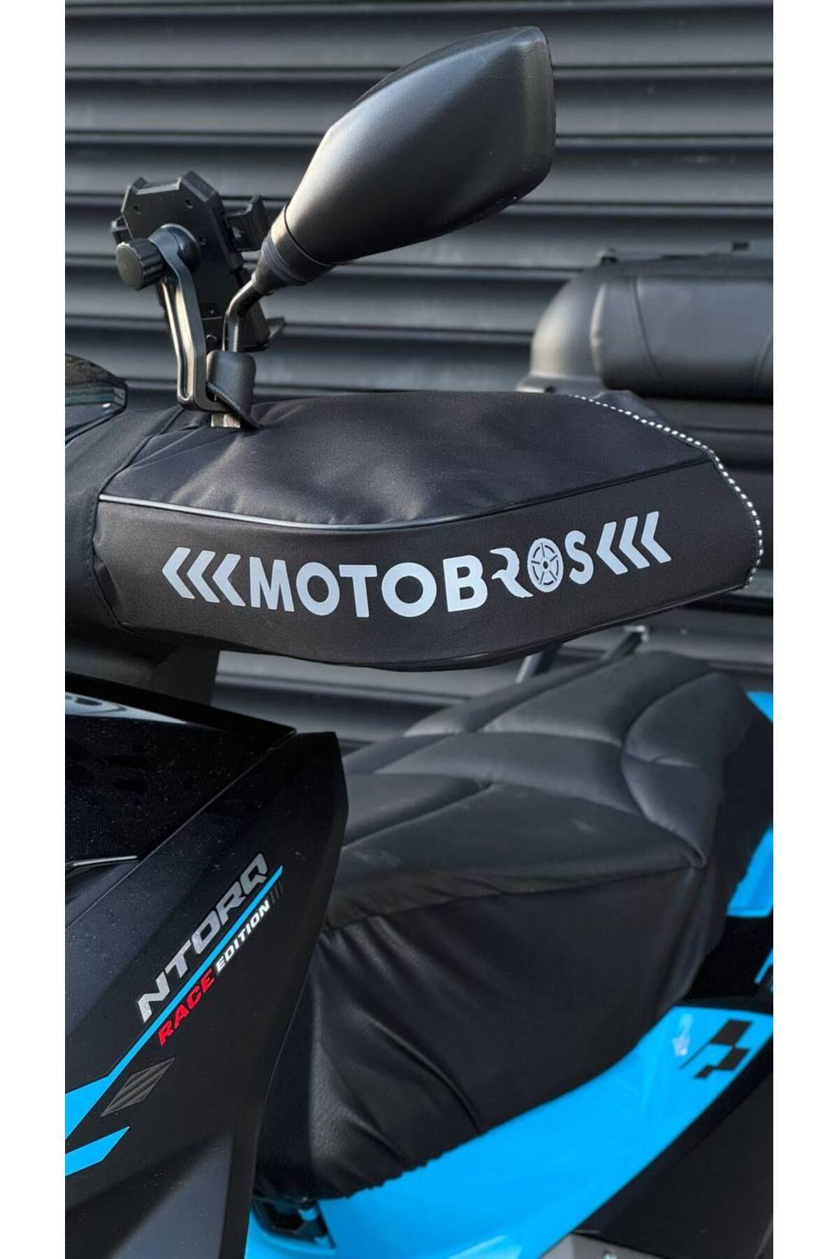 Motosiklet Elcik Rüzgarlık Motor Elcik Koruma Universal Scooter  (Kürklü ve Su Geçirmez)