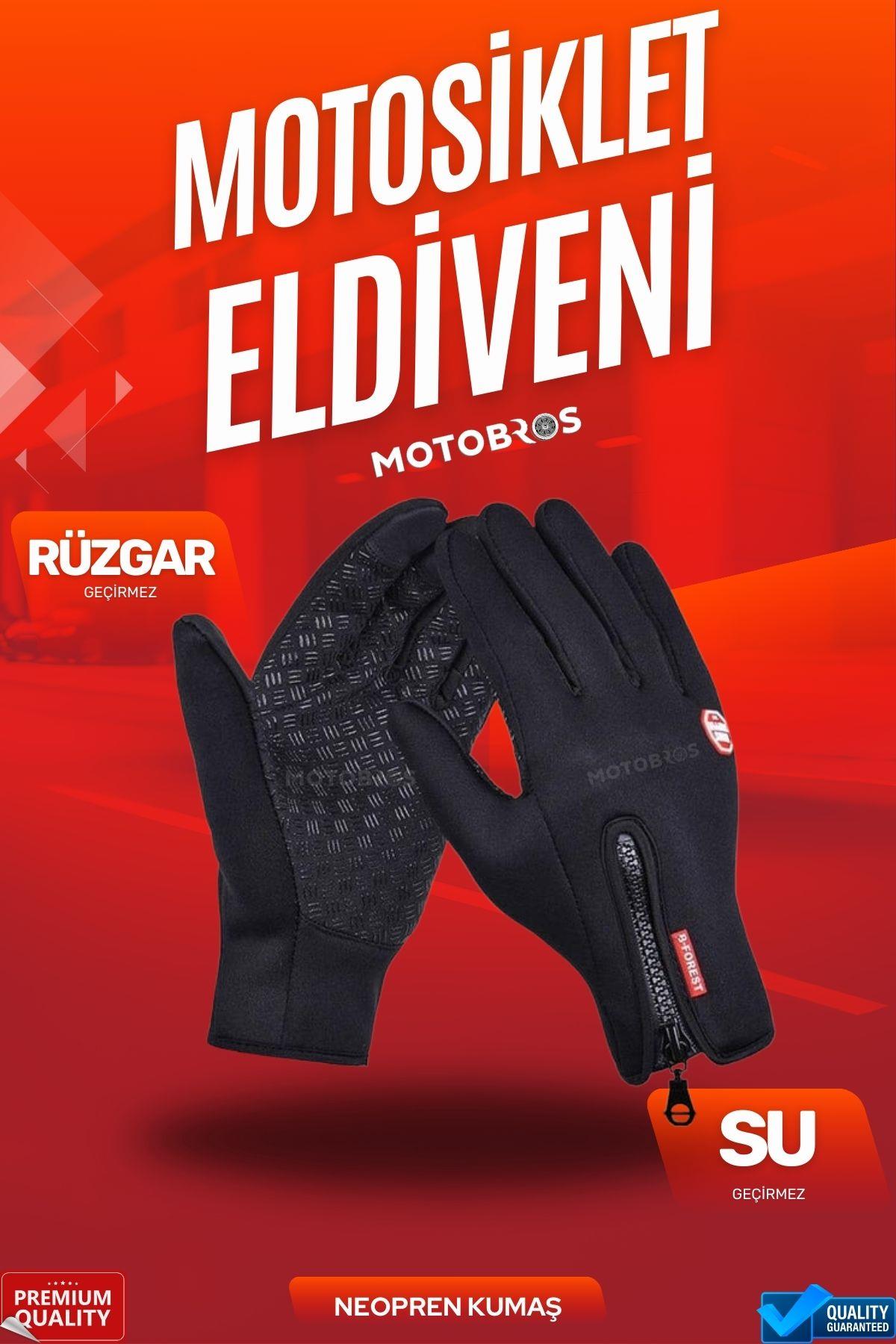 Motosiklet Eldiveni Su ve Rüzgar Geçirmez Motorcu Eldiveni SoftShell
