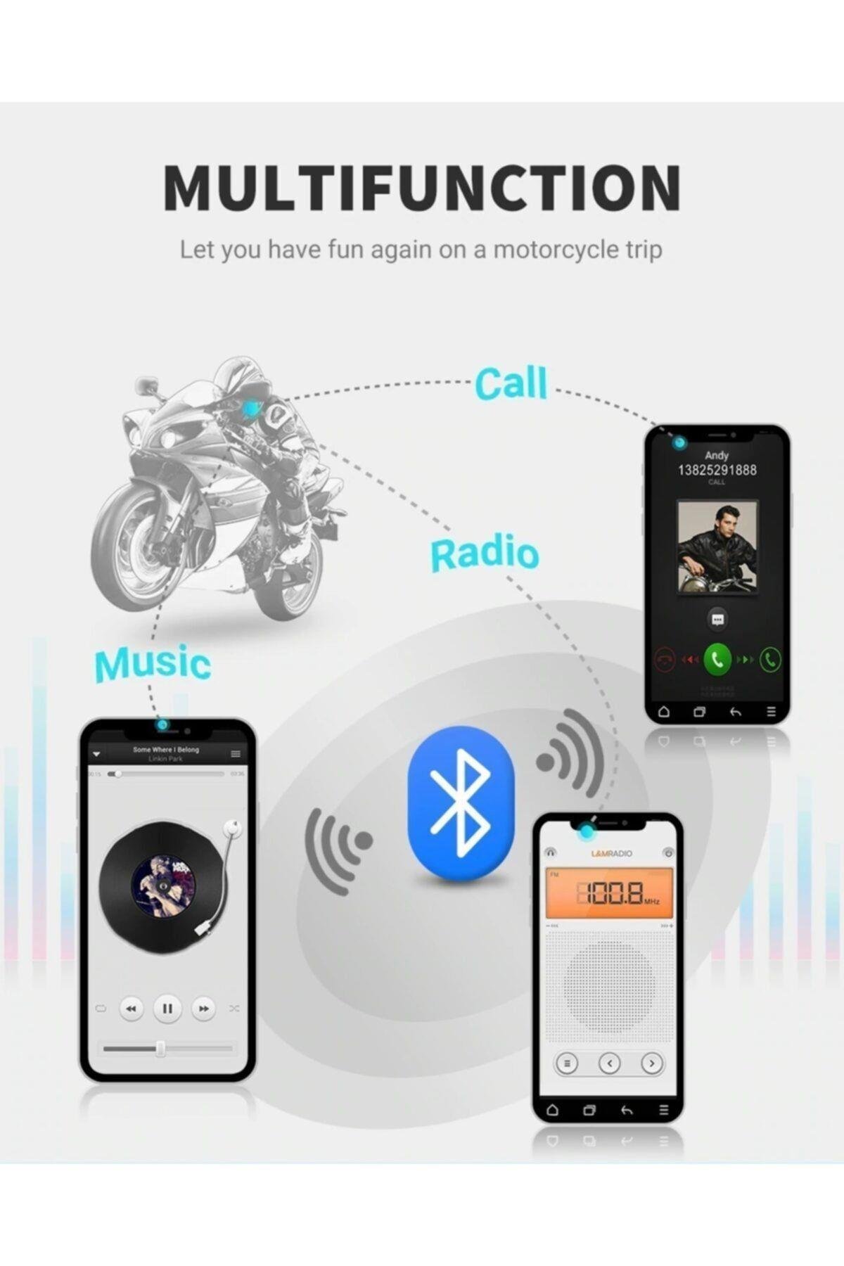 Motosiklet Intercom Son Teknoloji Ve En Yüksek Kalite ( Fm Radyo Ve Telsiz Özellikli )