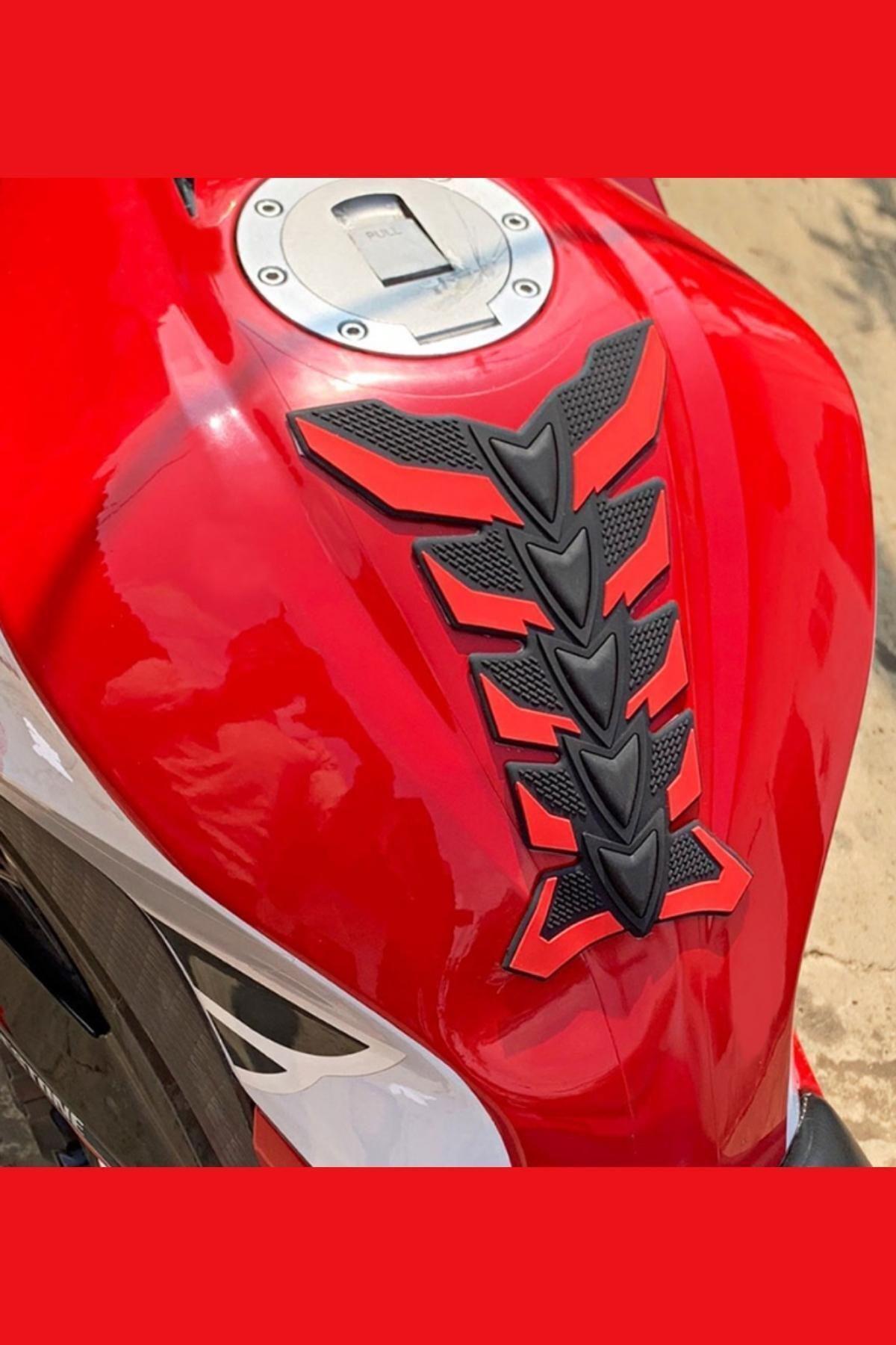MOTOSİKLET KIRMIZI TANK PAD  (UNIVERSAL) Çiziklere ve Darbelere Karşı Korur 