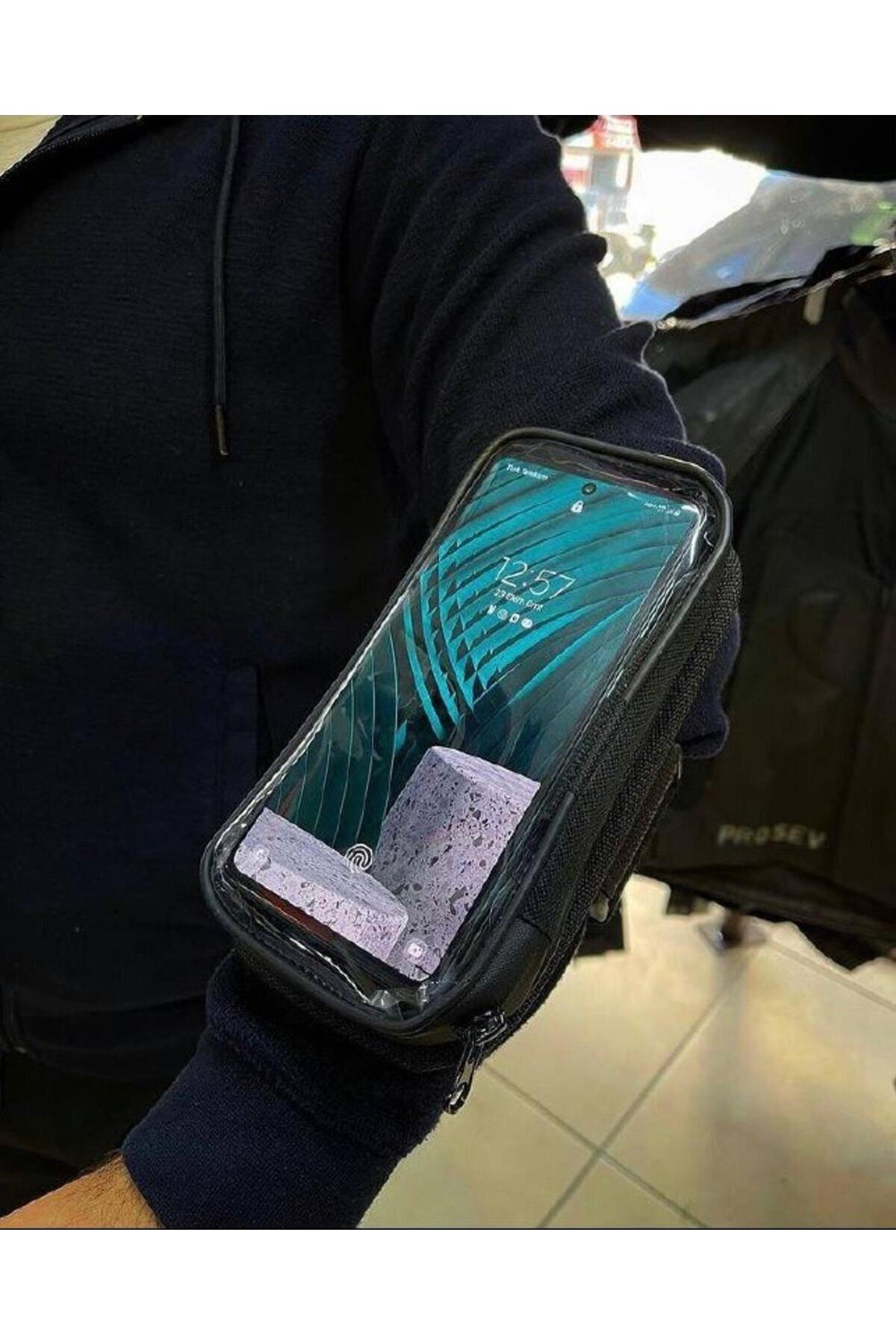 Motosiklet Kola Takılan Telefon Tutucu Kol Telefon Tutucu Su Geçirmez 6.7