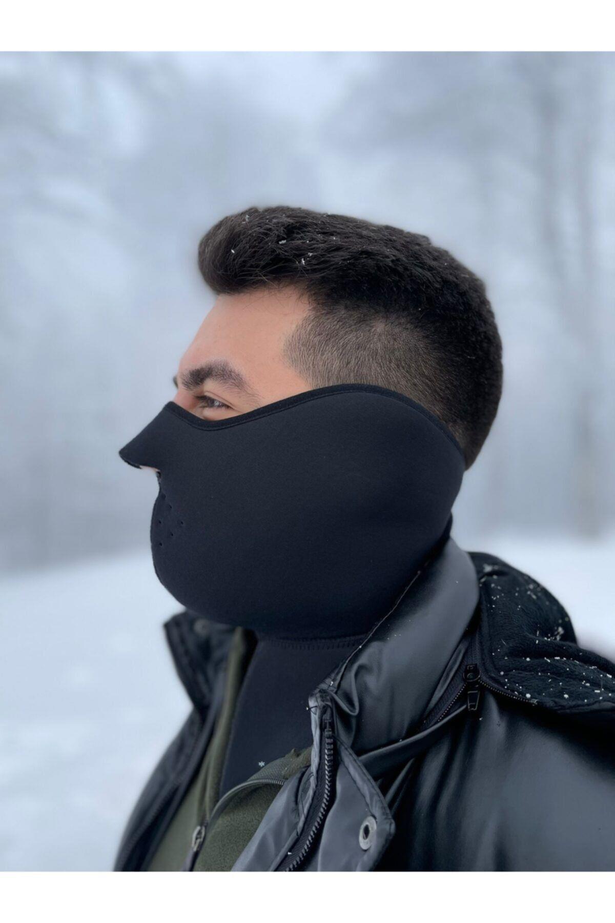 Motosiklet Yüz Boyun Koruyucu Neopren Maske, Kulak Ve Göğüs Korumalı Rüzgar Maskesi