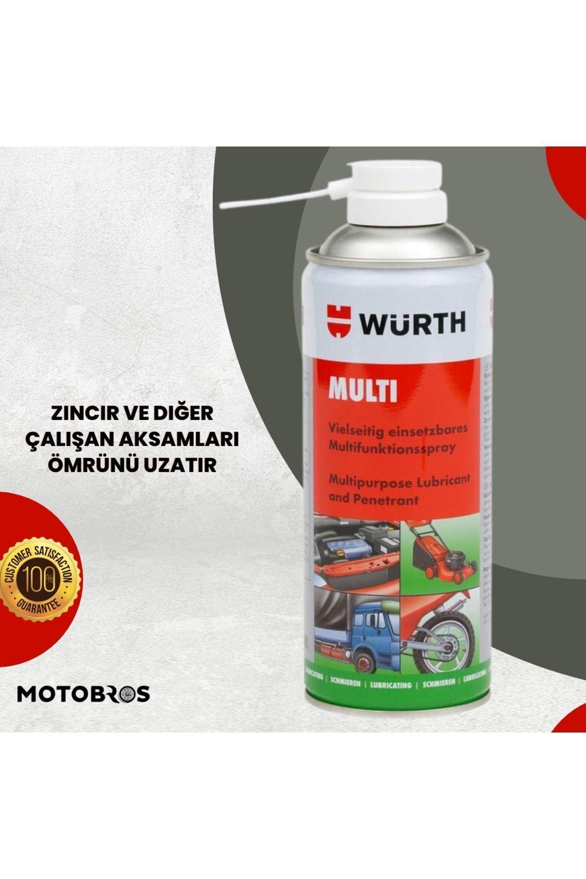 Motosiklet Zincir Ve Çalışan Parça Yağlama Wurth Multi Çok Amaçlı Sprey