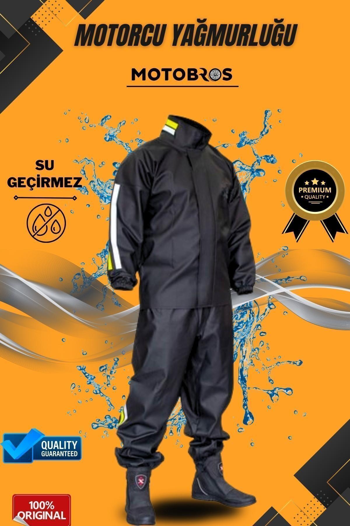 Reflektörlü Özel Kesim 0,45mm Kalın Yağmurluk Takımı (CEPLİ) Su Geçirmez Pvc Kumaş Ekstra Kalın