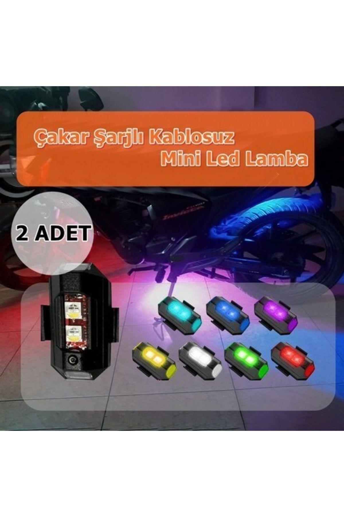 Rgb Motosiklet Drone Bisiklet Otomotiv Şarjlı Kablosuz Mini Led - 7 Farklı Renk