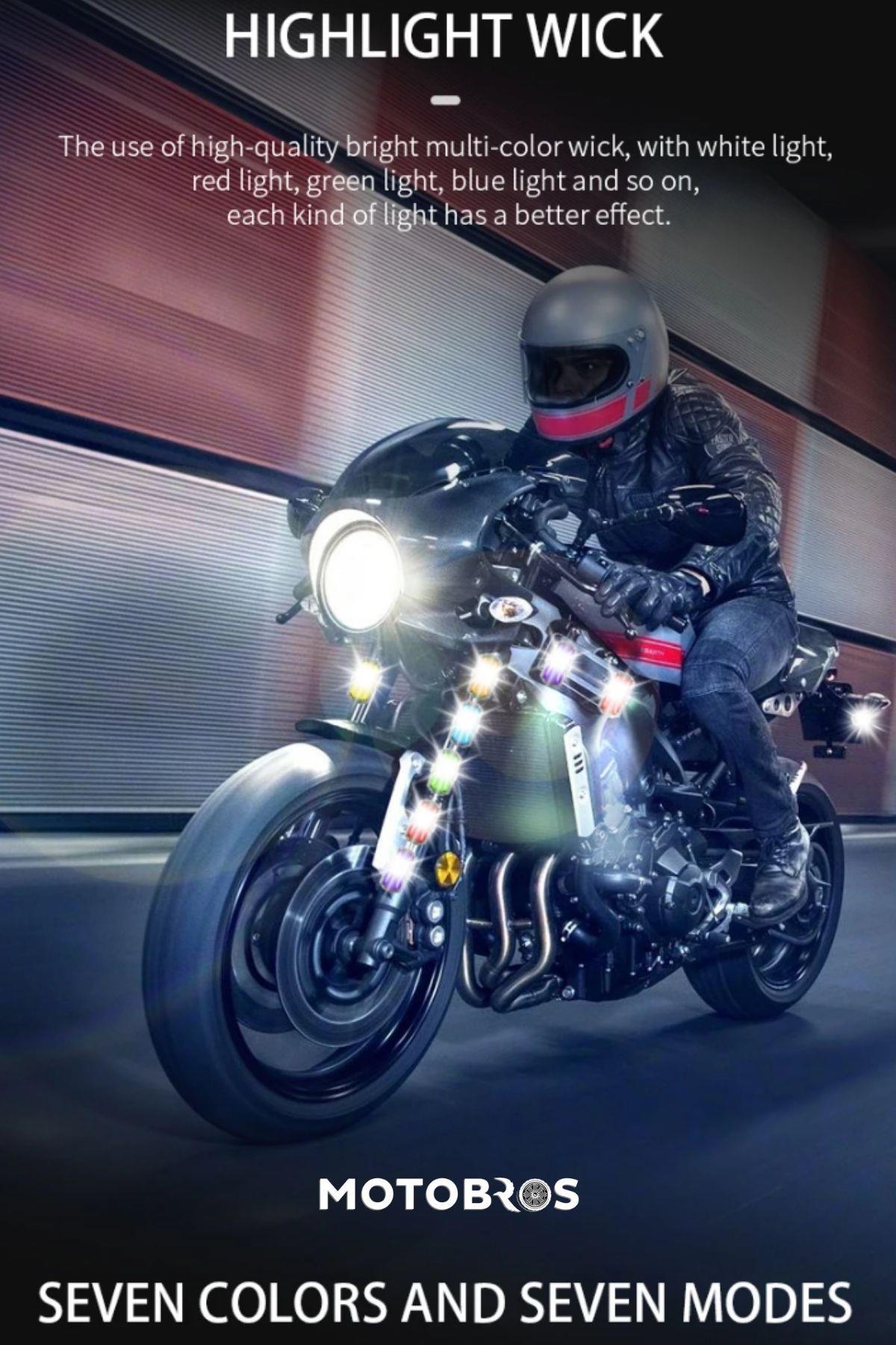 T-3 Kumandalı Motosiklet Çakarı Şarjlı Led Flaşör