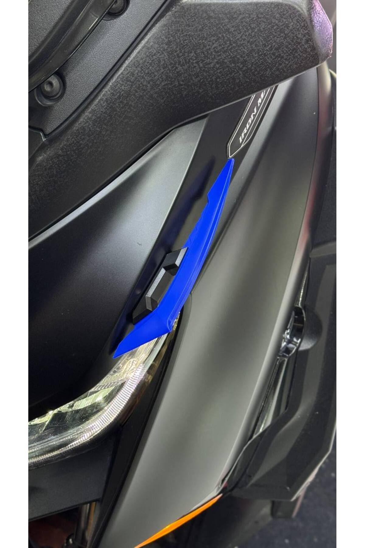 Universal Motosiklet Spoiler Mavi Tüm Motorlara Uygun Motosiklet Aksesuarı