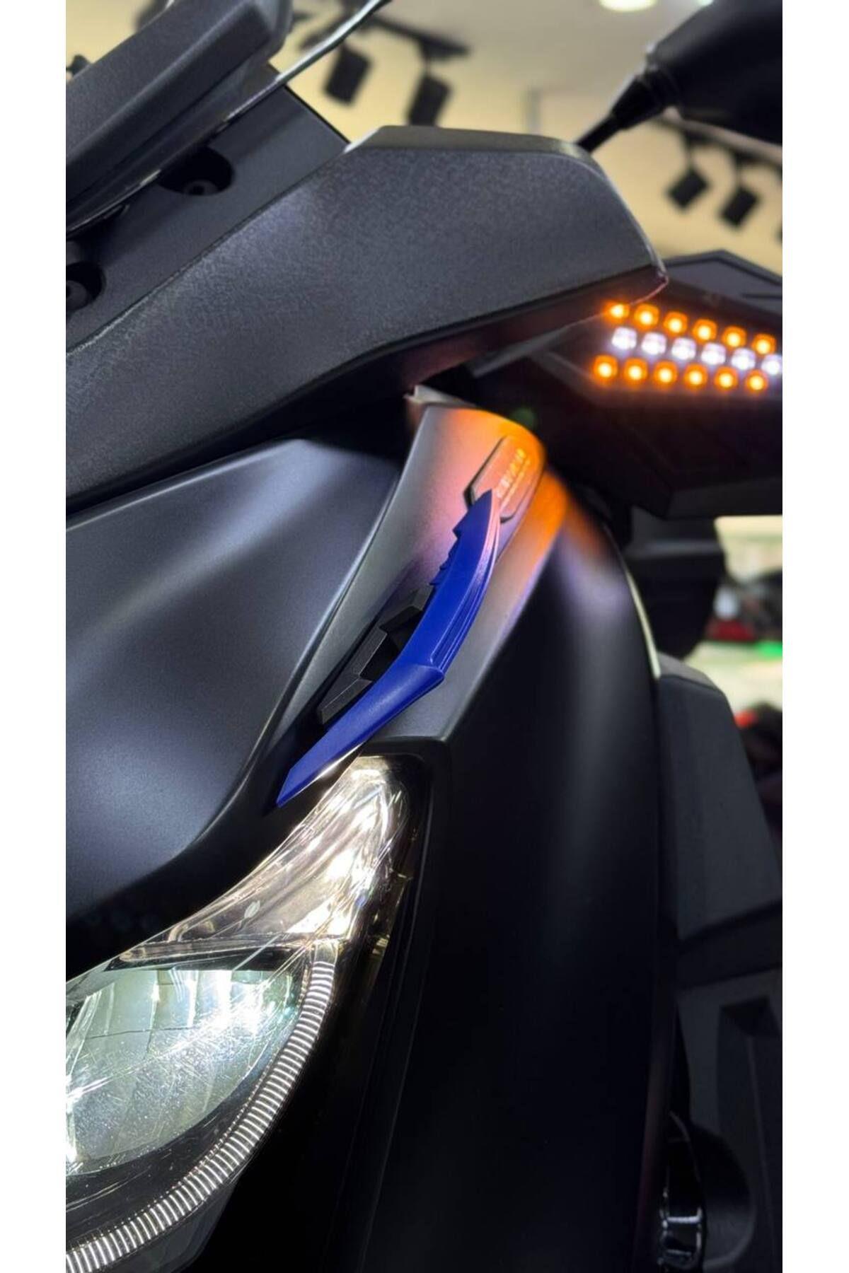 Universal Motosiklet Spoiler Mavi Tüm Motorlara Uygun Motosiklet Aksesuarı