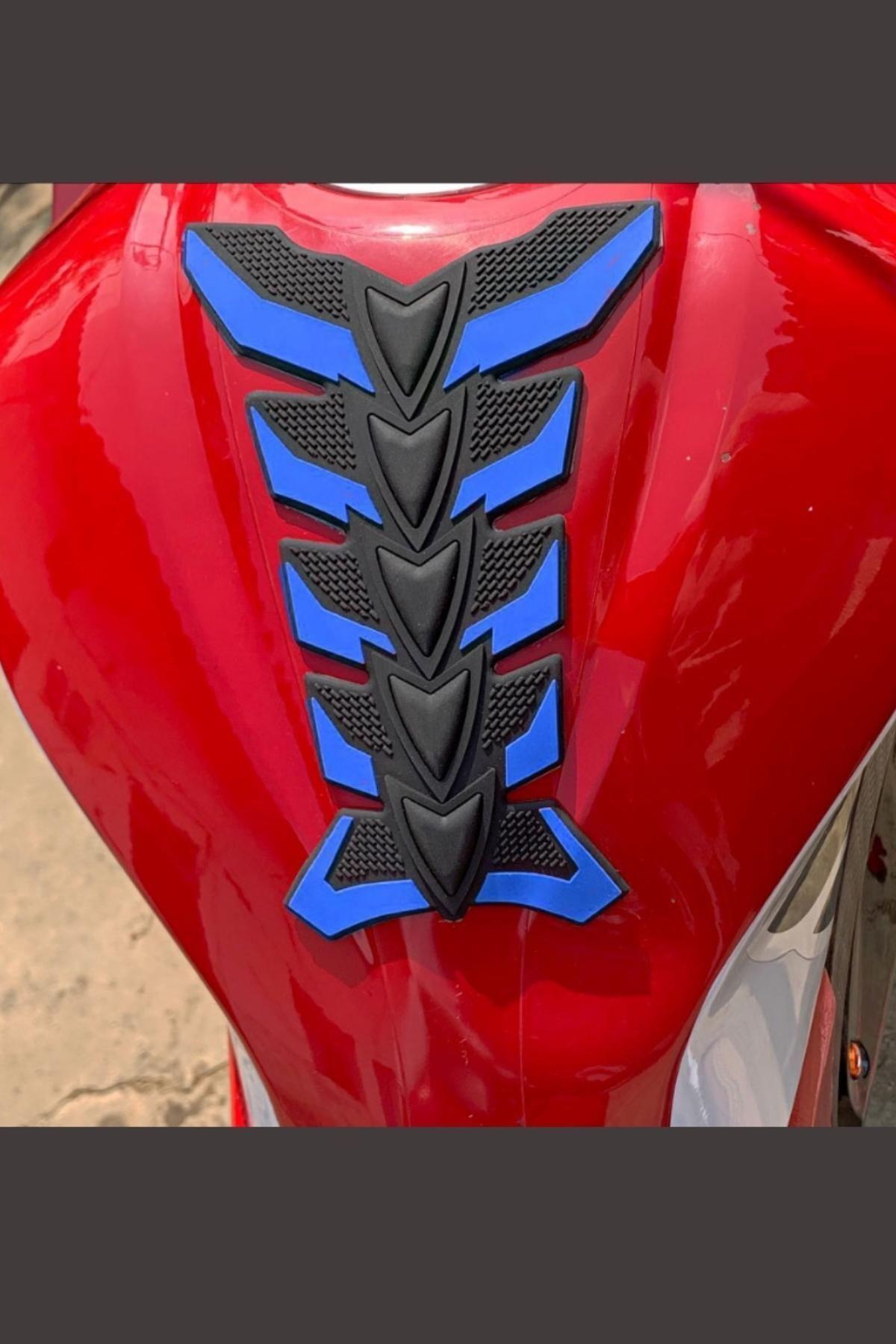 UNİVERSAL MOTOSİKLET TANK PAD MAVİ Çiziklere ve Darbelere Karşı Koruyucu