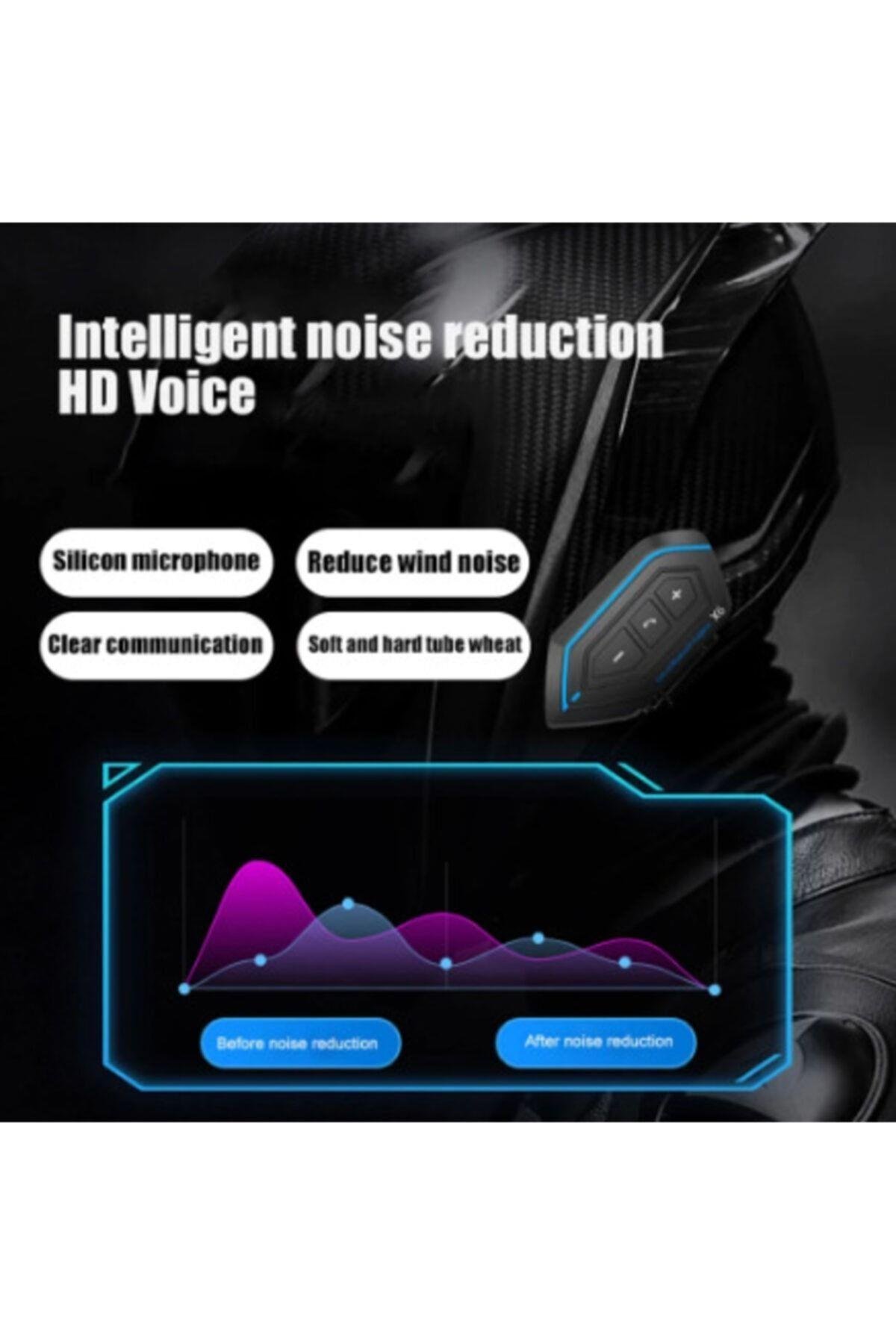 X6 Motosiklet Bluetooth Intercom Interkom Bass Ve Tizler Şimdi Daha Net