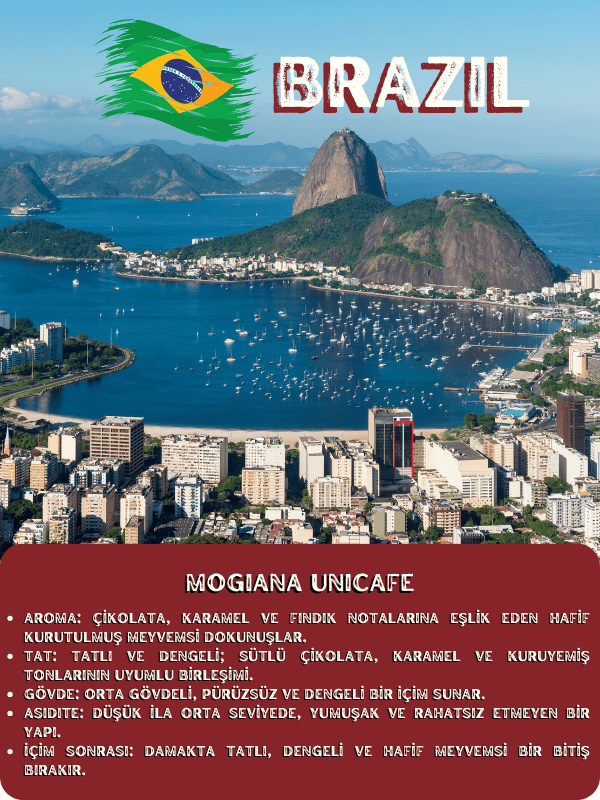 Brezilya Mogiana Unicafe Single Origin Çekirdek Kahve