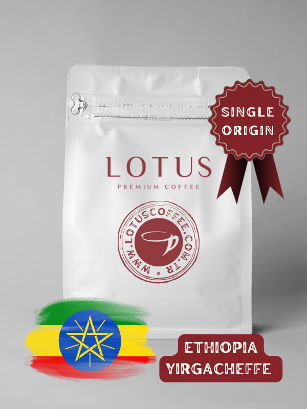 Etiyopya Yirgacheffe Natural Single Origin Çekirdek Kahve 250 Gr.