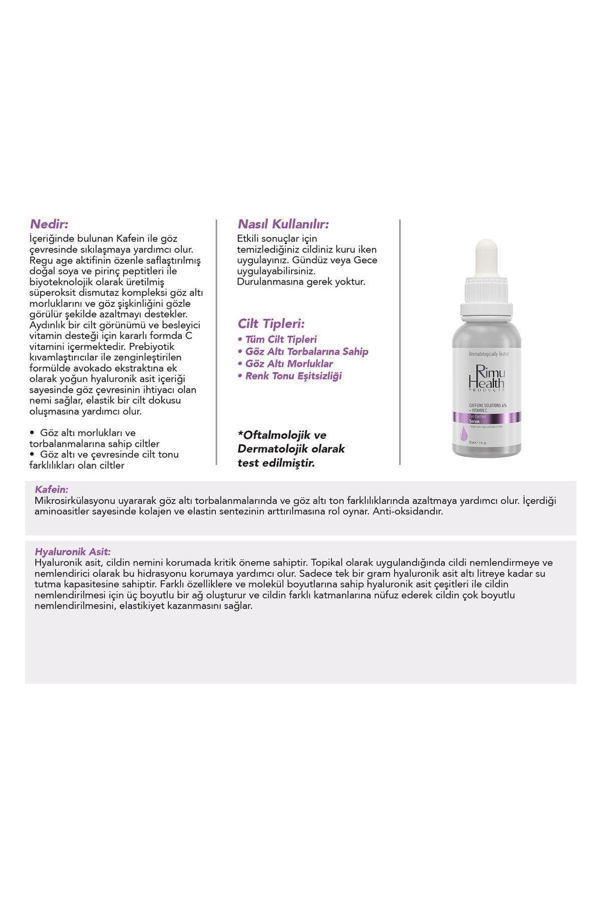 Göz Altı Aydınlatıcı Ve Kırışıklık Karşıtı Bakım Serumu (caffeine 6% - Regu Age) Rm000107
