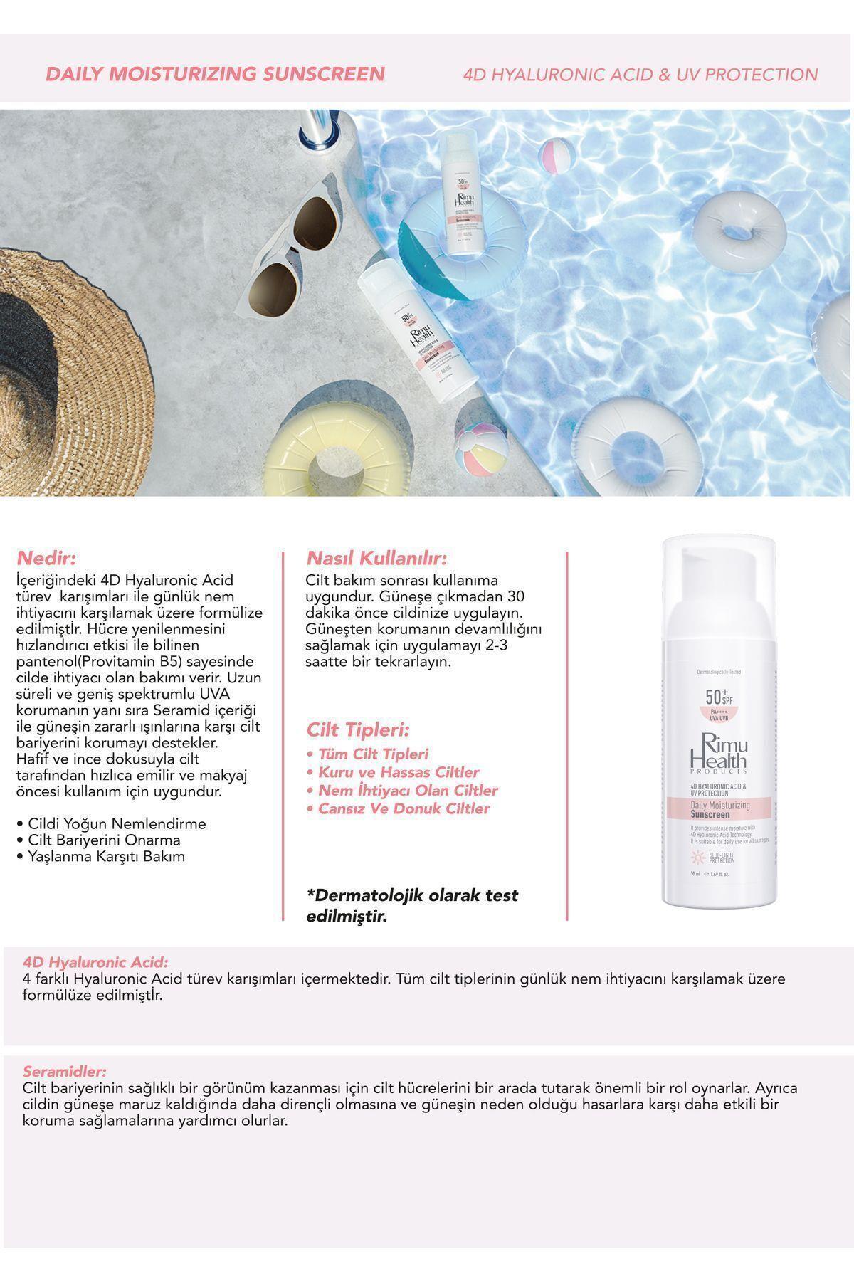 Tüm Cilt Tiplerine Uygun Yoğun Nemlendiricili Günlük Güneş Kremi 50 ml