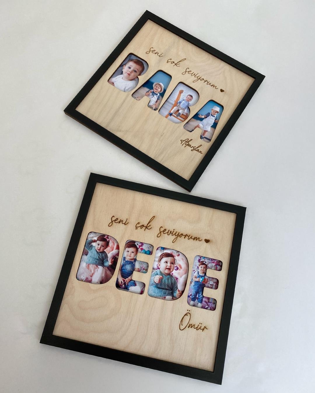 Baba & Dede Yazılı Çerçeve Set