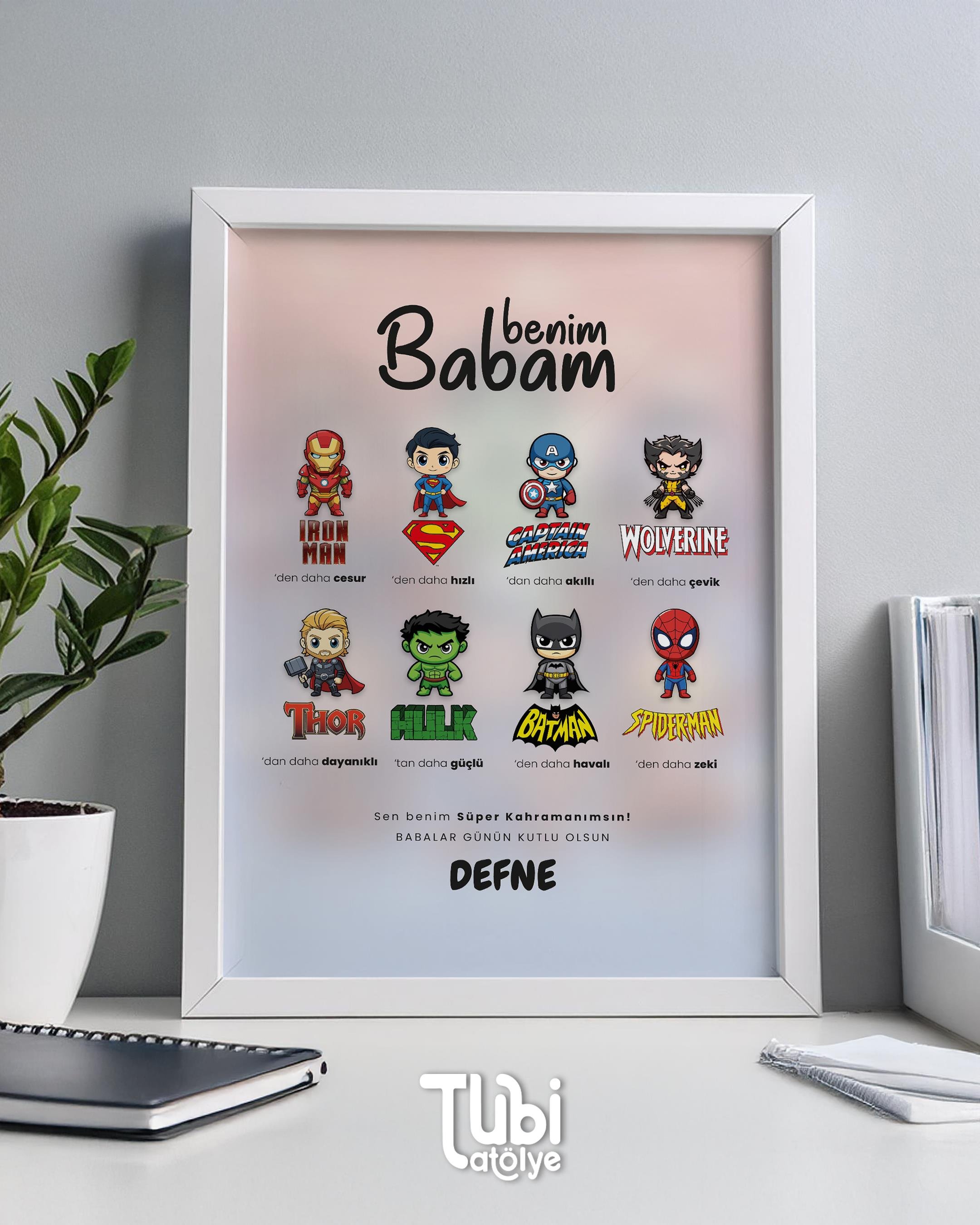 Marvel Çerçeve Babalar Günü Hediyesi