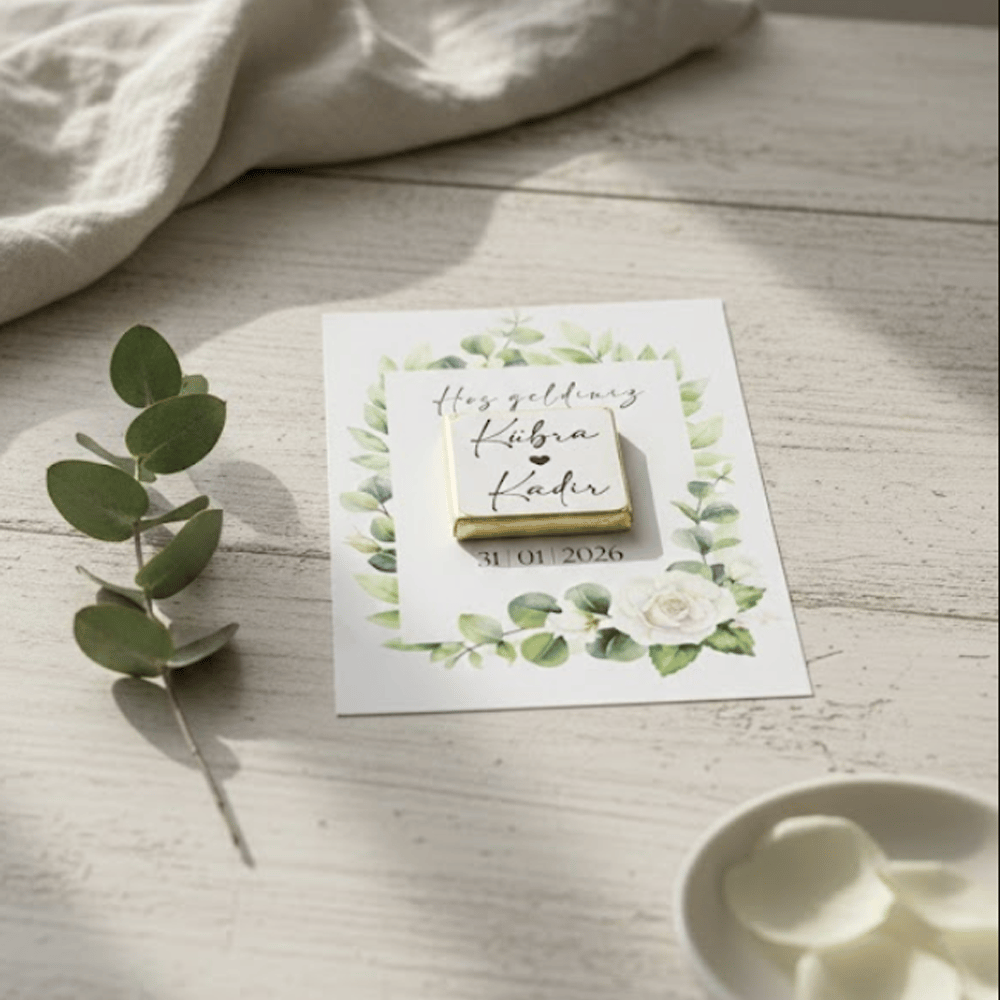 Modern Floral Nişan Hediyesi