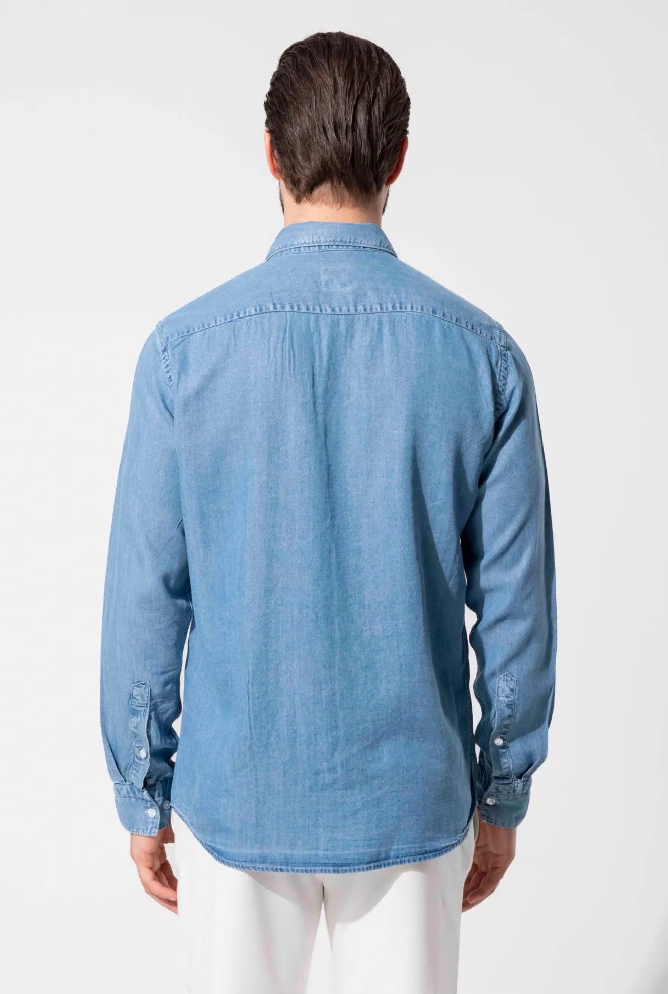 AÇIK MAVİ TENSEL JEANS GÖMLEK