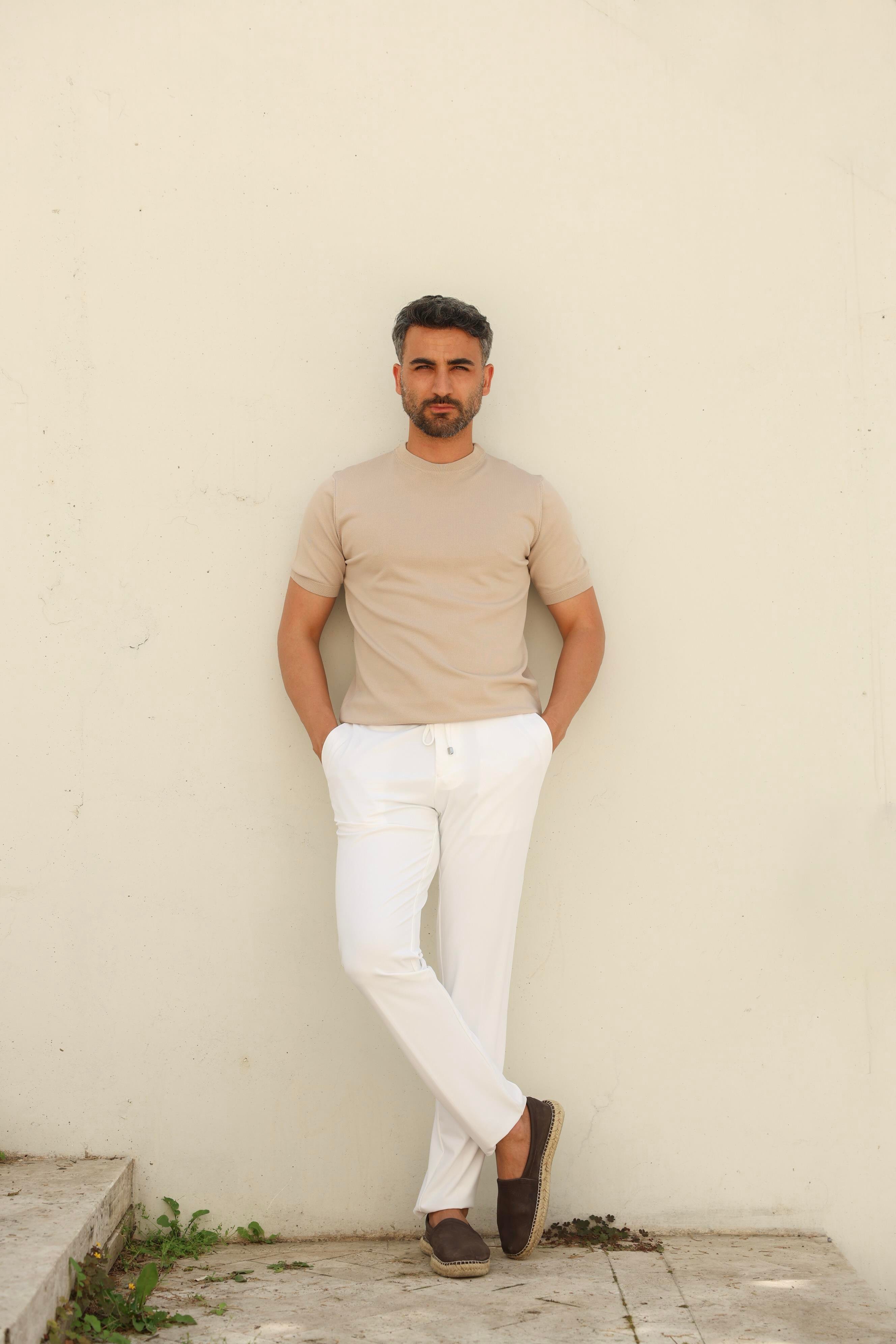 BEJ SIFIR YAKA RAYON TRİKO