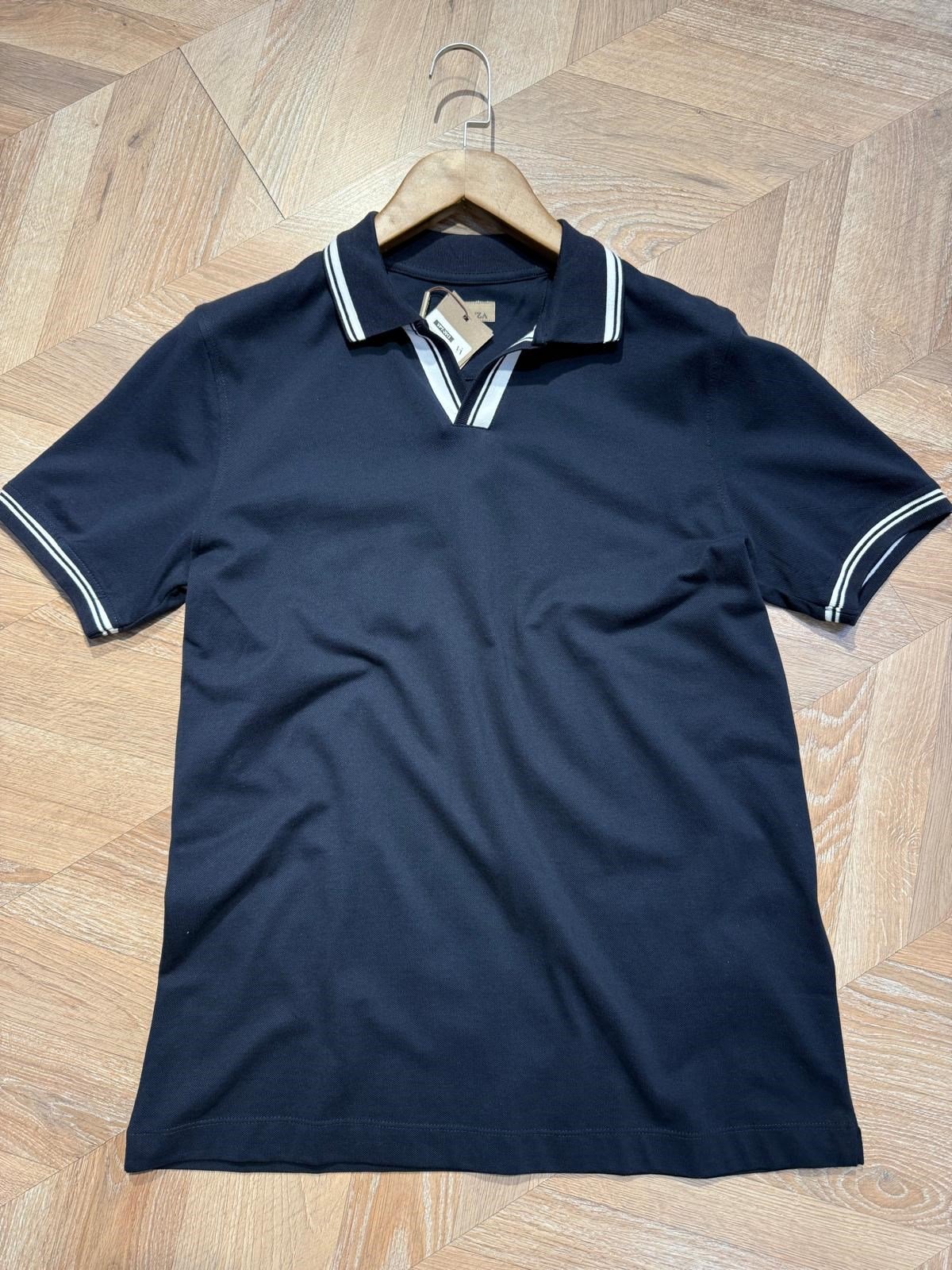 LACİVERT %100 PAMUK POLO TİŞÖRT