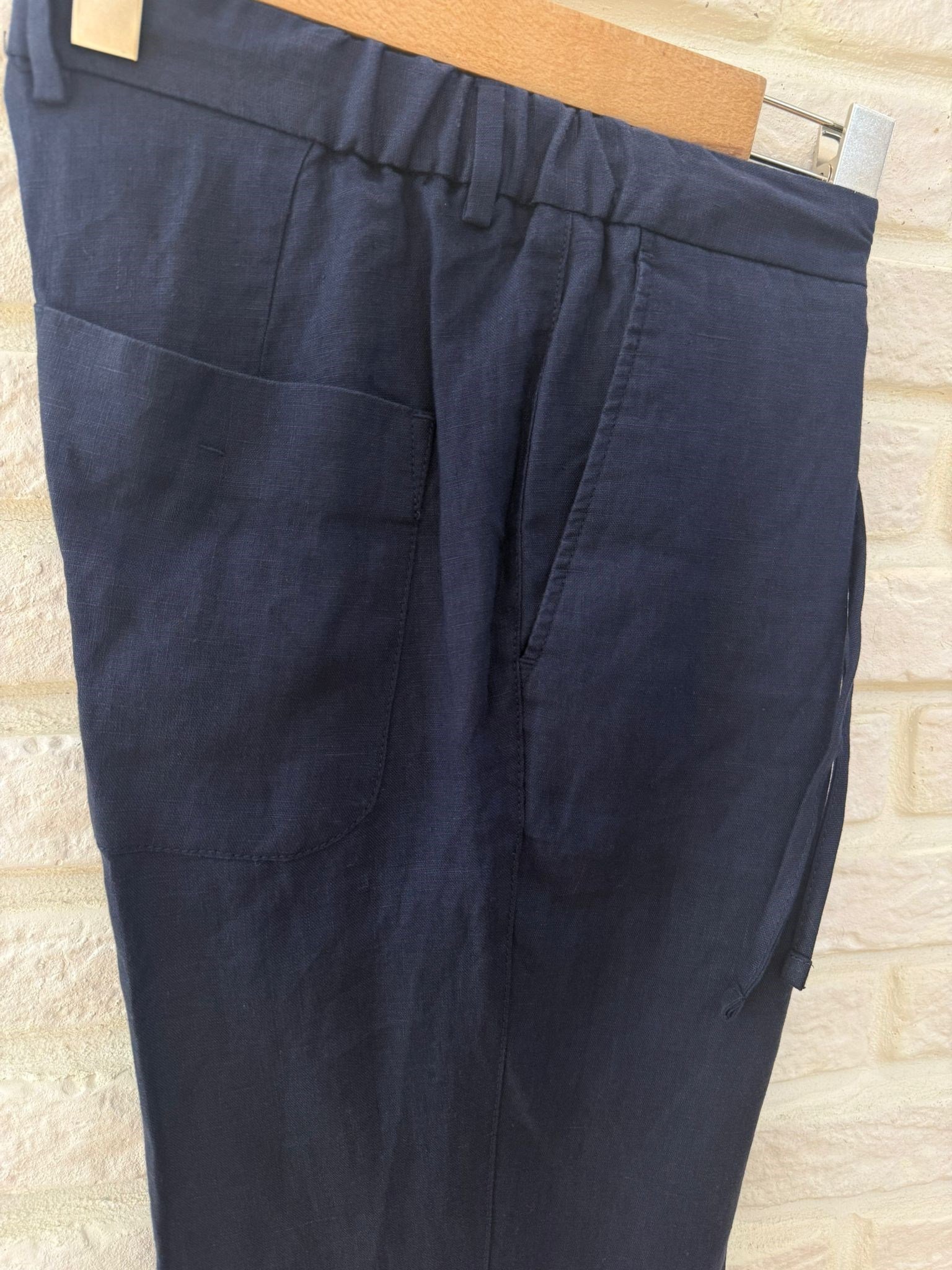 LACİVERT HAM KETEN JOGGER PANTOLON
