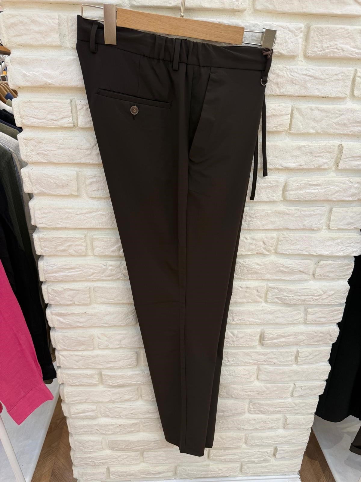 SLİMFİT ACI KAHVE SPANDEX JOGGER PANTOLON