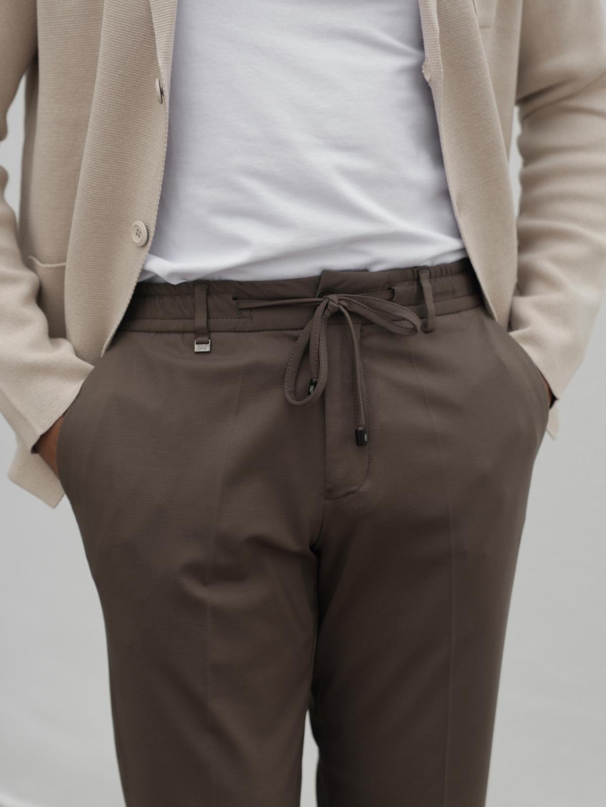 SLİMFİT VİZON ÖRME LİKRALI JOGGER PANTOLON