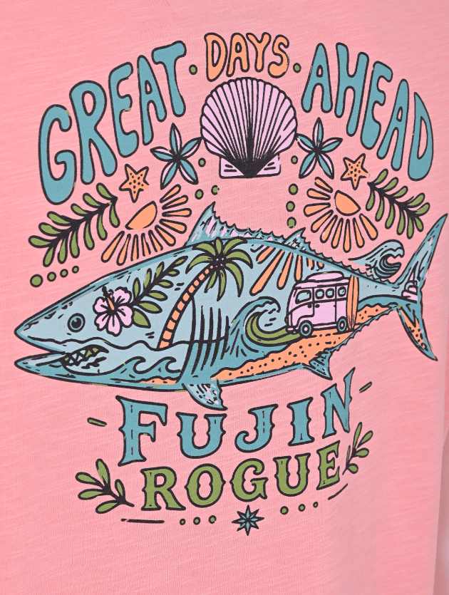 FUJIN Fujin S26 Hawaii T-Shirt Somon Balıkçı Giyim