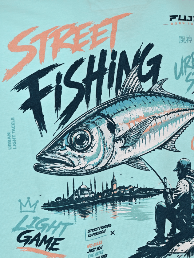 FUJIN Fujin S26 Street Fishing T-Shirt Turquoise Balıkçı Giyim