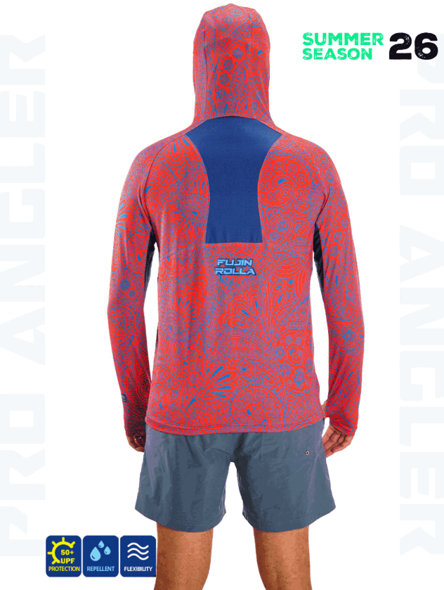 Balıkçı GiyimFujin Rolla S26 Buff&Hoodie Swordfish Red - 3XL