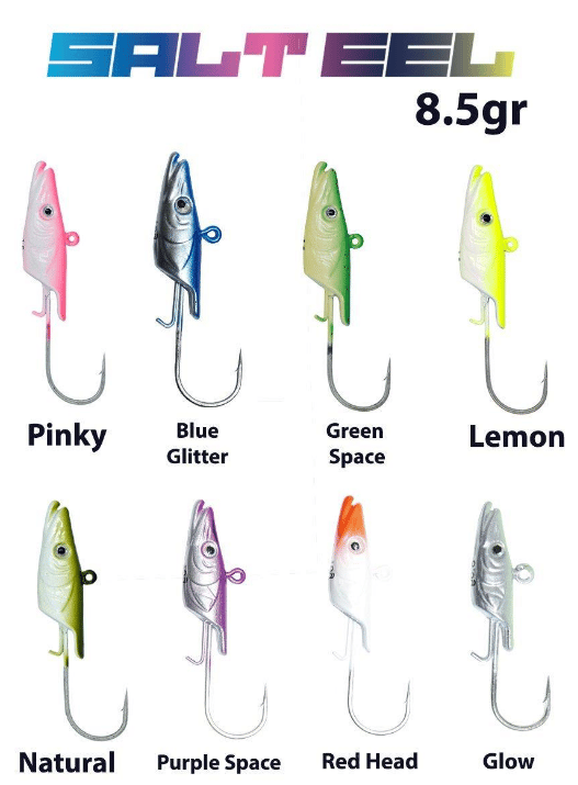 Fujin Salt Eel 8.5gr Jighead - LEMON