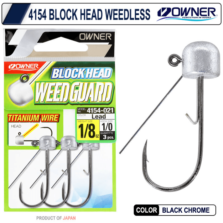 OWNER Owner 4154 Block Head Weedless Jig Head ve Zokalar